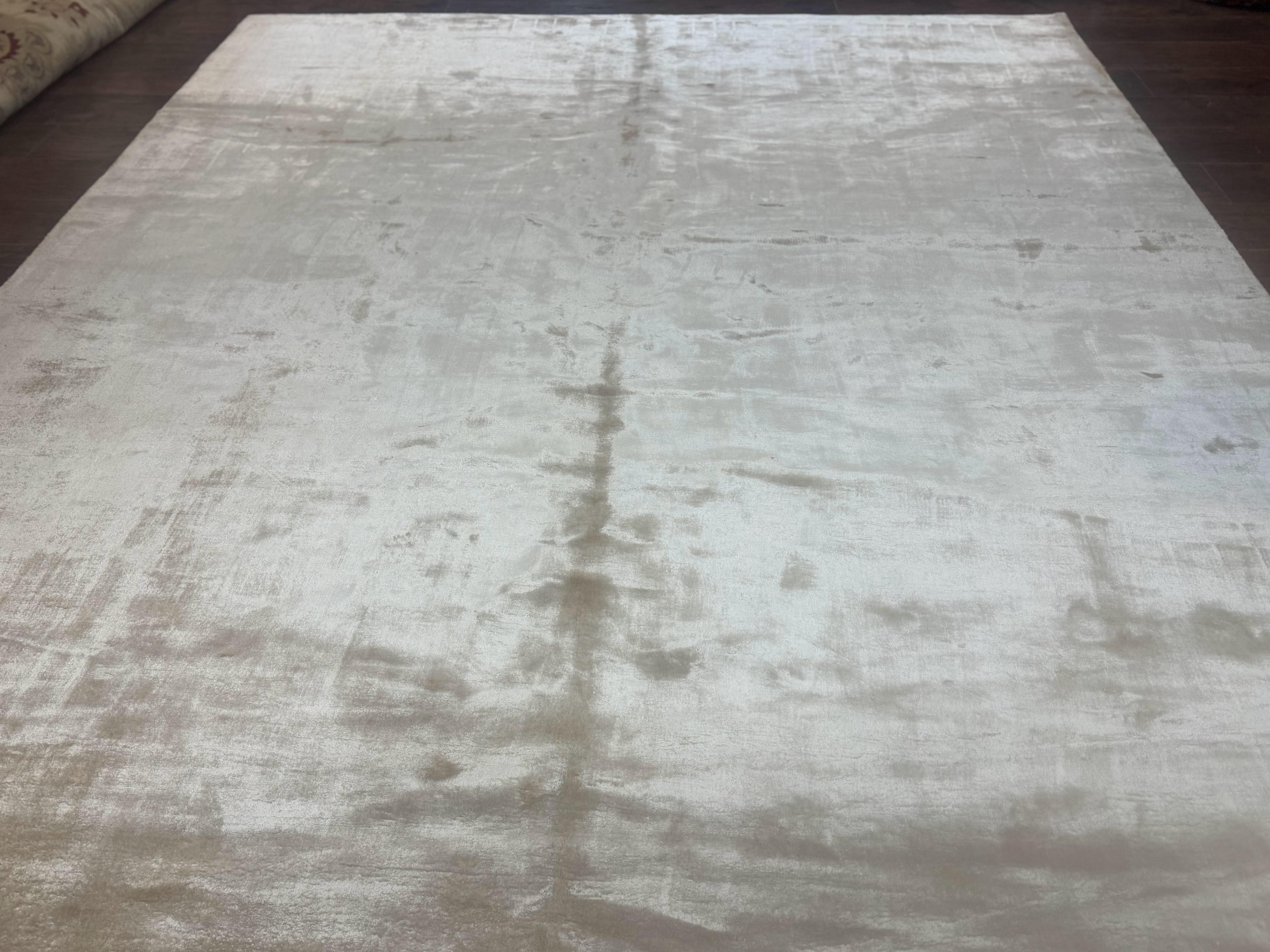 Silk Tibetan Rug 9x11, Handmade Silk Area Rug, Modern Contemporary Carpet - Jewel Rugs