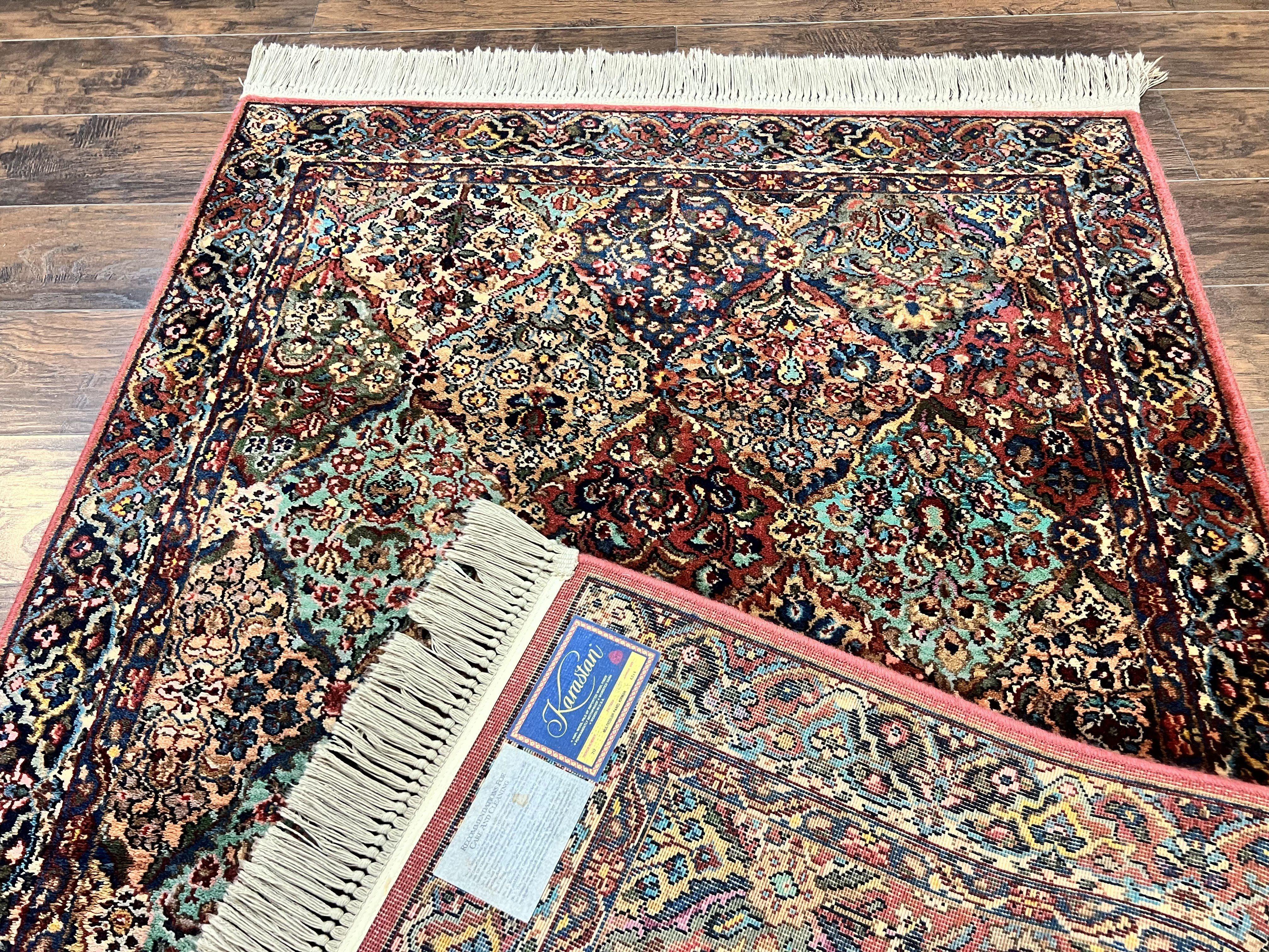 Karastan Rug 4x6 Multicolor Panel Kirman Rug #717, Wool Karastan Carpet, Original Collection 700 Series, Vintage, Rare Size - Jewel Rugs