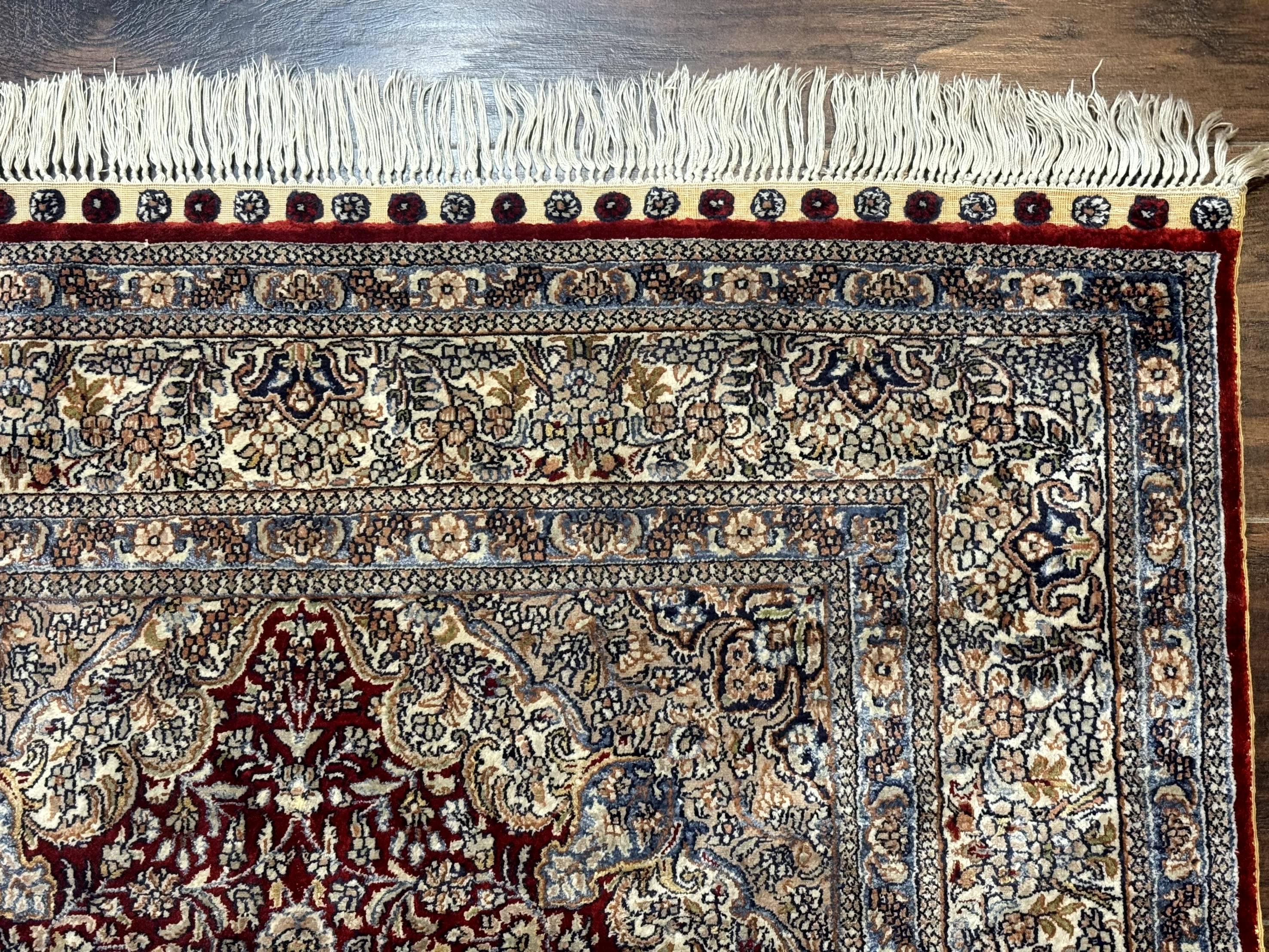 Sino Persian Silk Rug 3x5, Super Fine 440 KPSI, Floral Medallion, Handmade - Jewel Rugs