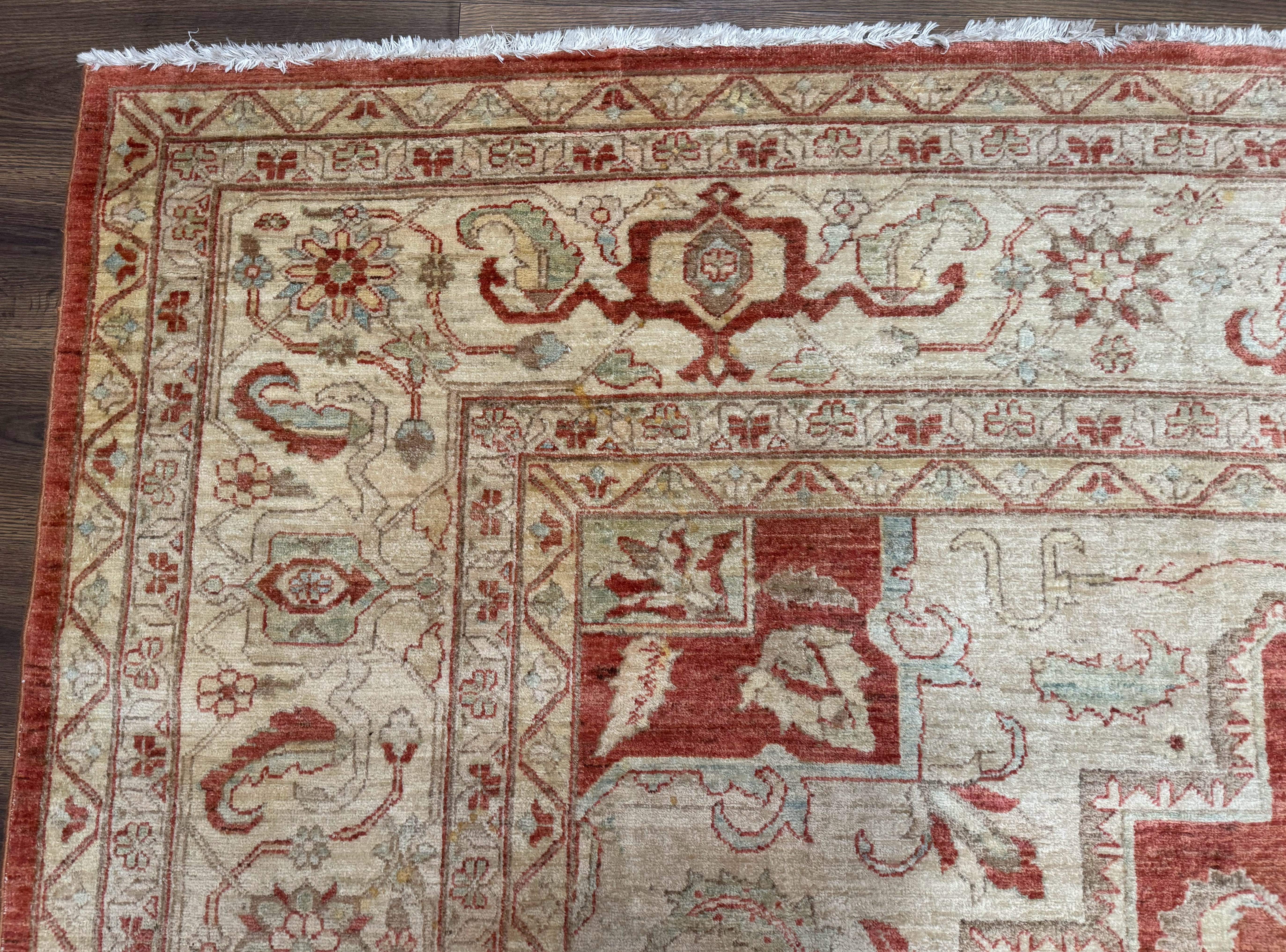 Turkish Heriz Serapi Rug 9x13, Geometric Medallion - Jewel Rugs