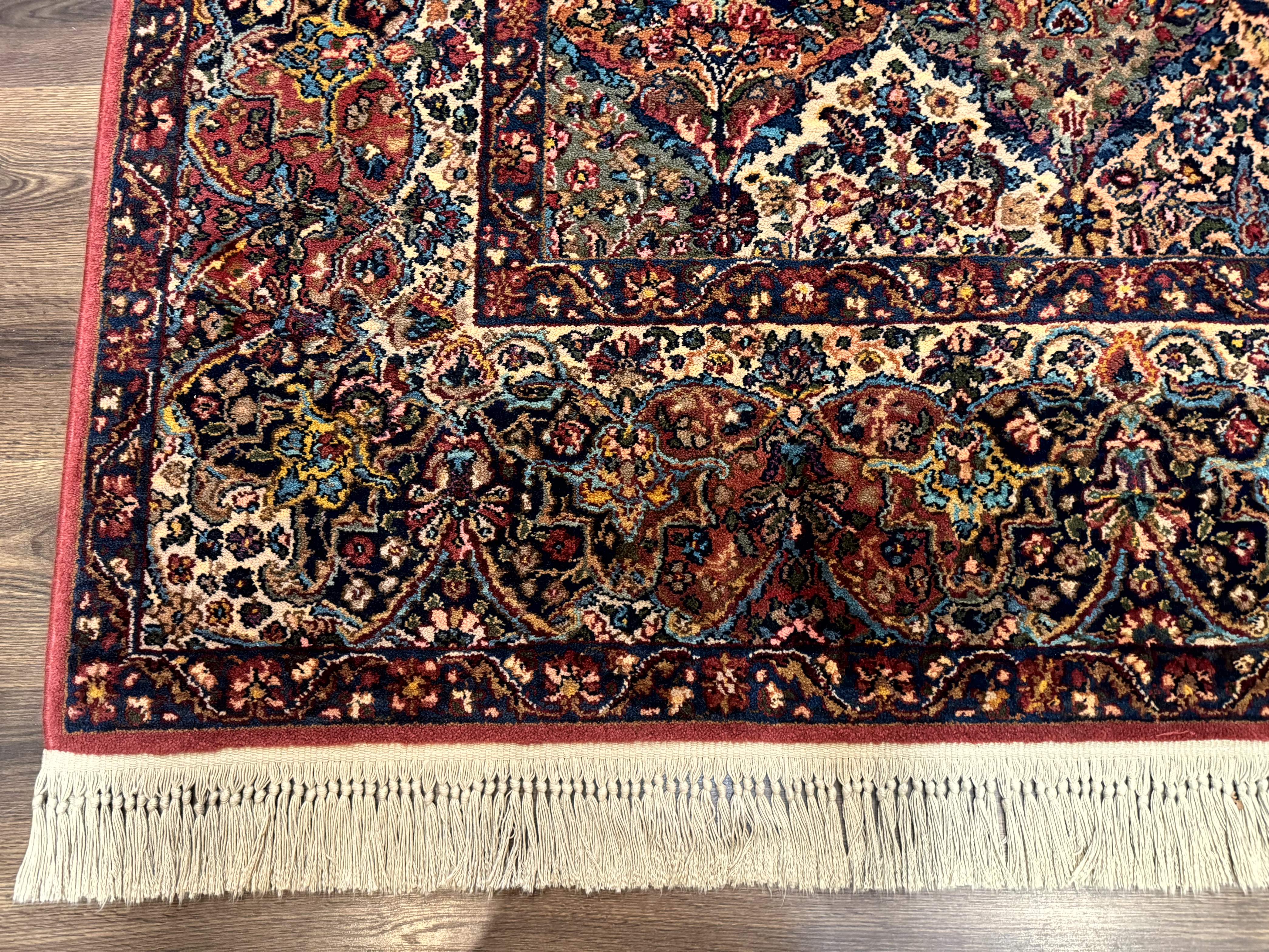 Karastan Rug 8.8 x 10.6, Multicolor Panel Kirman Rug #717, Original 700 Series, Wool - Jewel Rugs