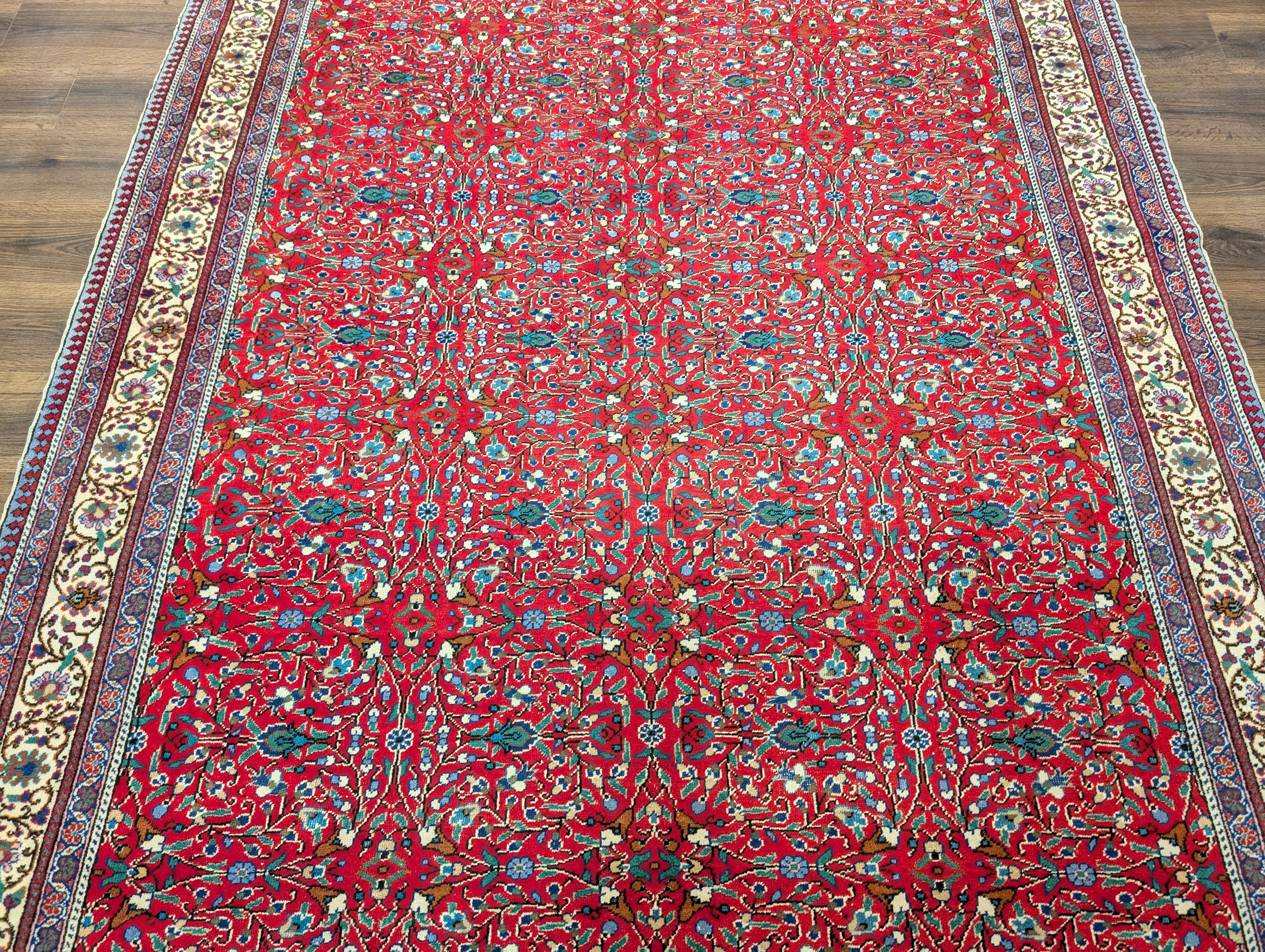 Turkish Sivas Rug 7x10 – Red Hand Knotted Wool Carpet - Jewel Rugs