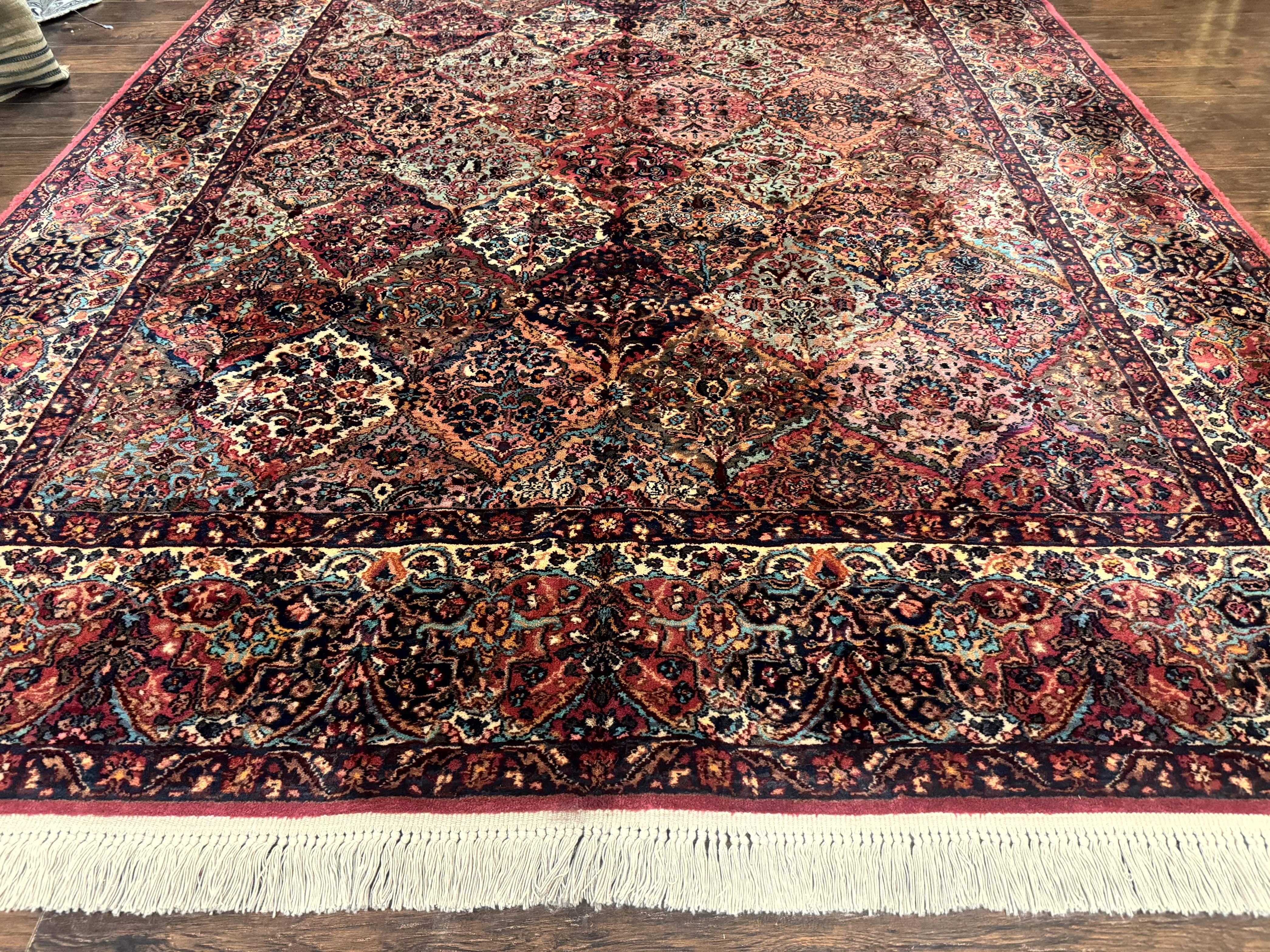 8.8 x 12 Karastan Multicolor Kirman Rug #717 - Vintage Wool Carpet - Jewel Rugs