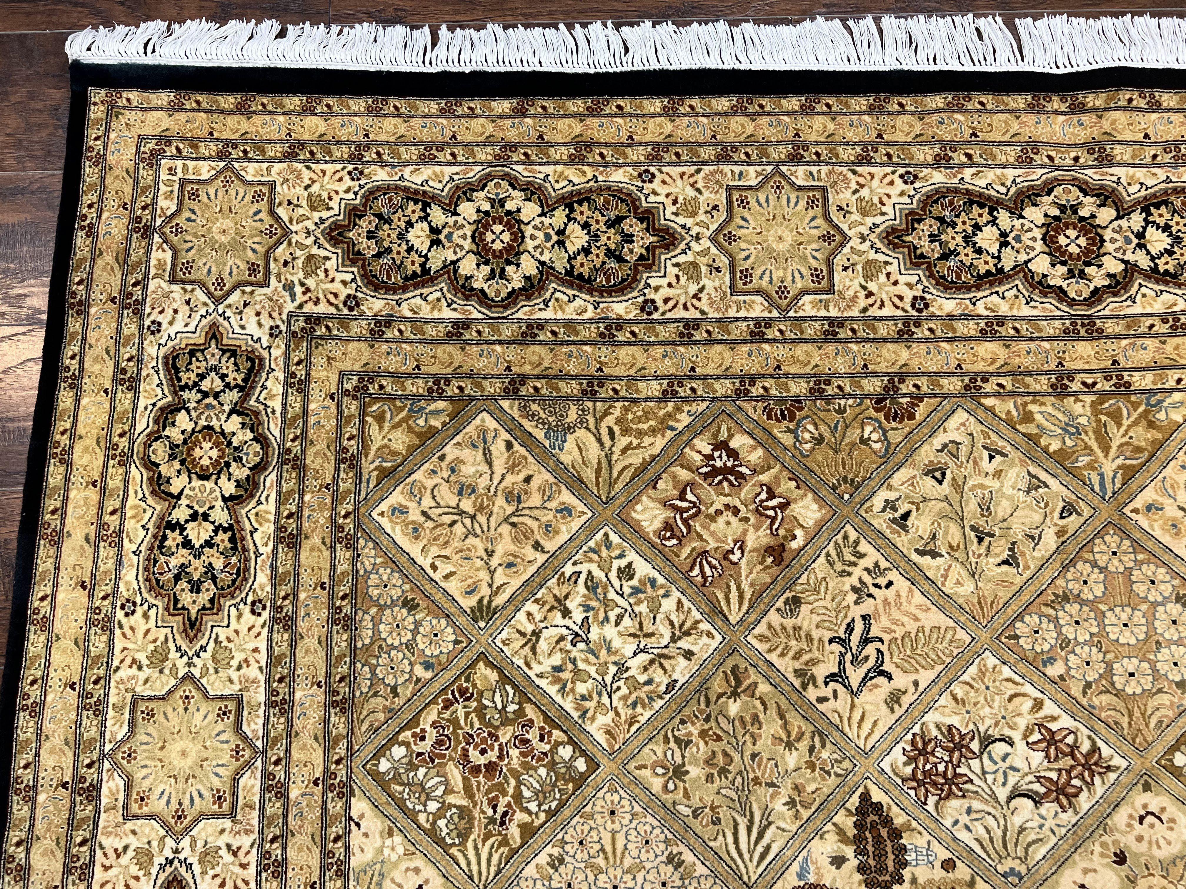 Pak Persian Rug 8x10, Multipanel Kirman Design, Wool Hand Knotted Vintage Carpet, Fine Weave Oriental Rug 8 x 10 - Jewel Rugs