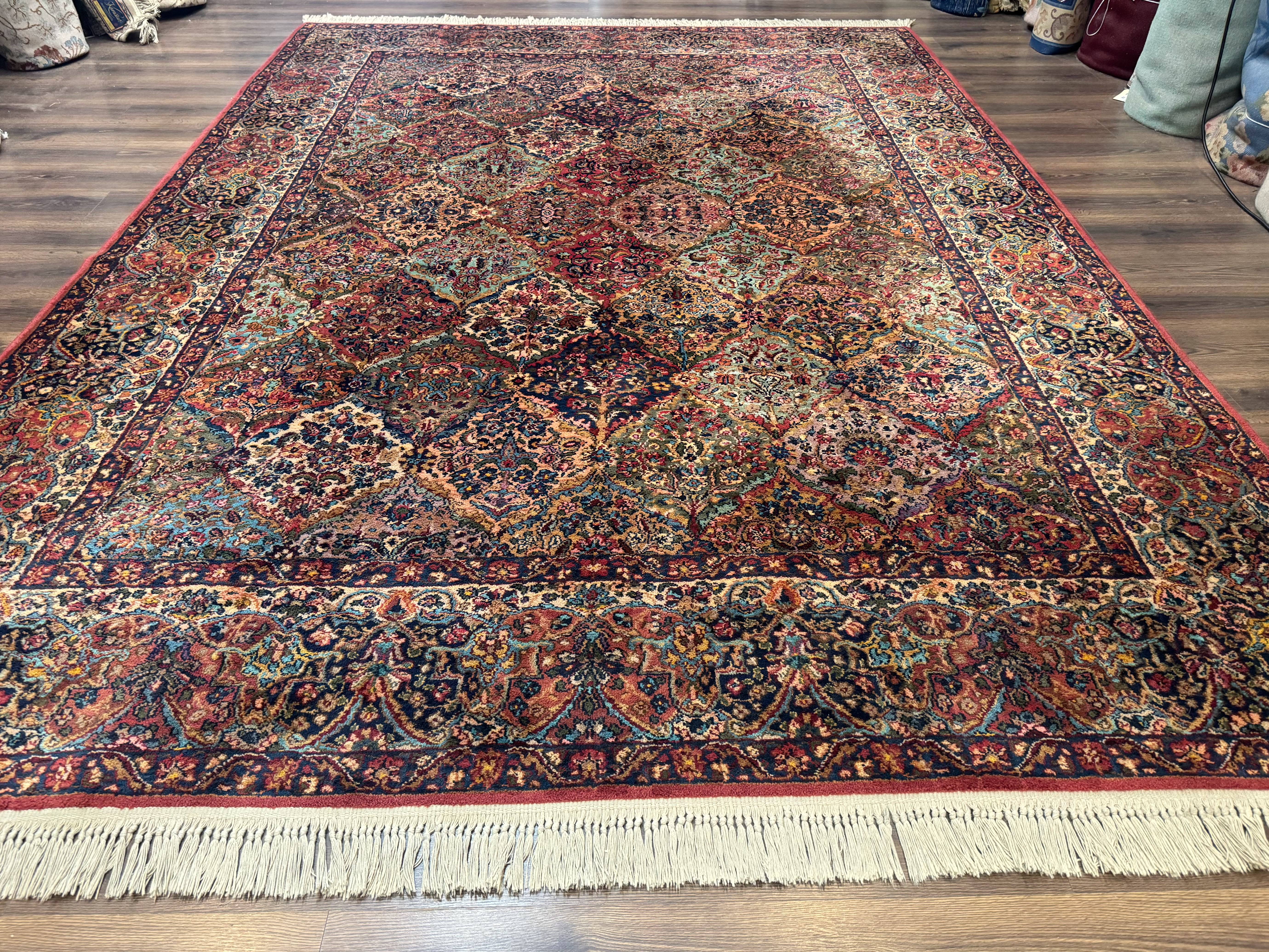 8.8 x 12 Karastan Multicolor Kirman Rug #717 - Vintage Wool Carpet - Jewel Rugs