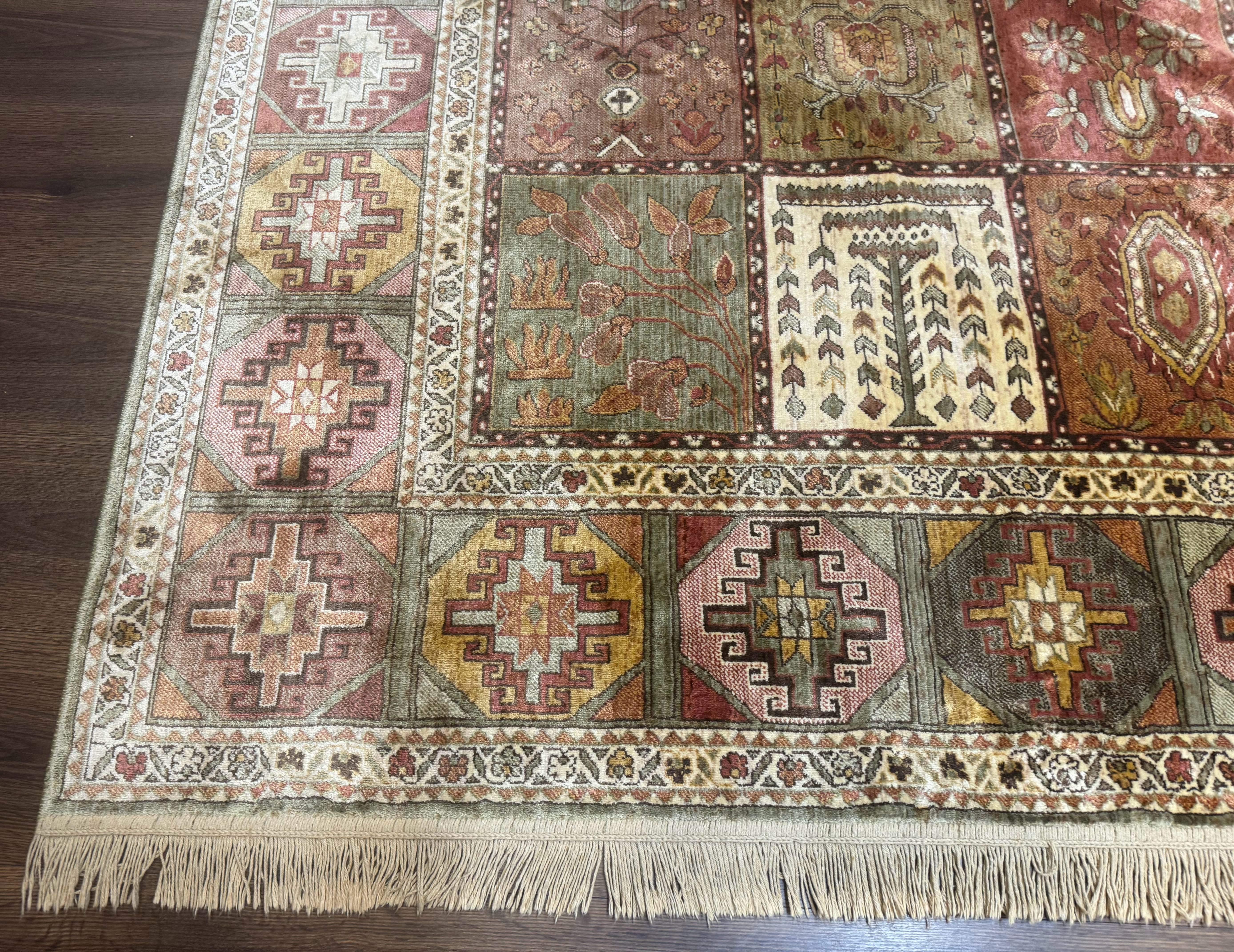 Panel Design Rug 8 x 10.6, Oriental Carpet, Belgium Power Loomed Rug - Jewel Rugs