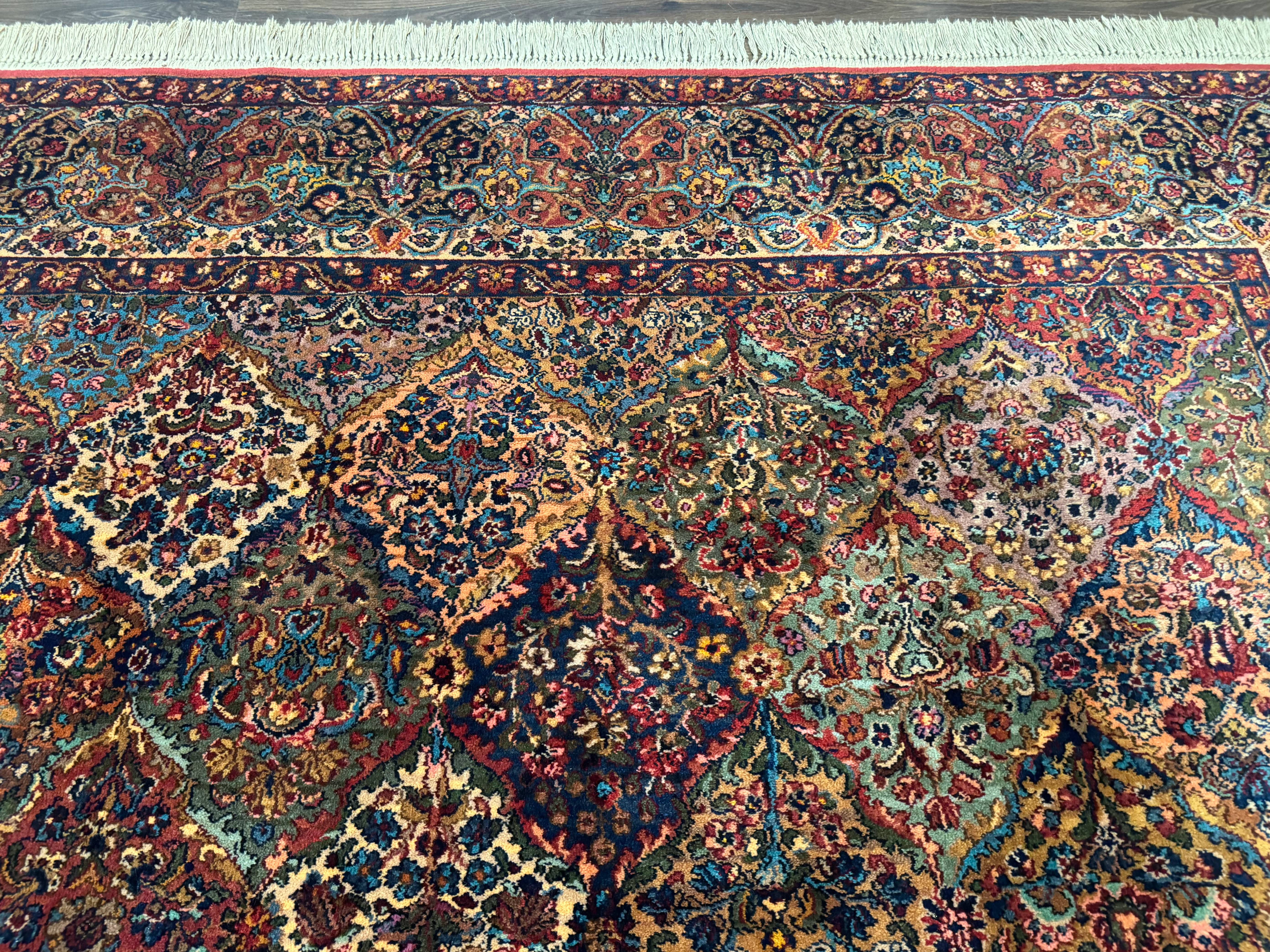 8.8 x 12 Karastan Multicolor Kirman Rug #717 - Vintage Wool Carpet - Jewel Rugs