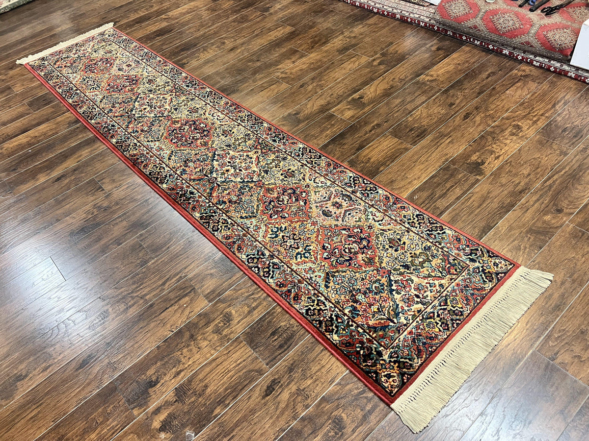 Karastan Runner Rug 2.6 x 12 Multicolor Panel Kirman 717, Rare Hard t