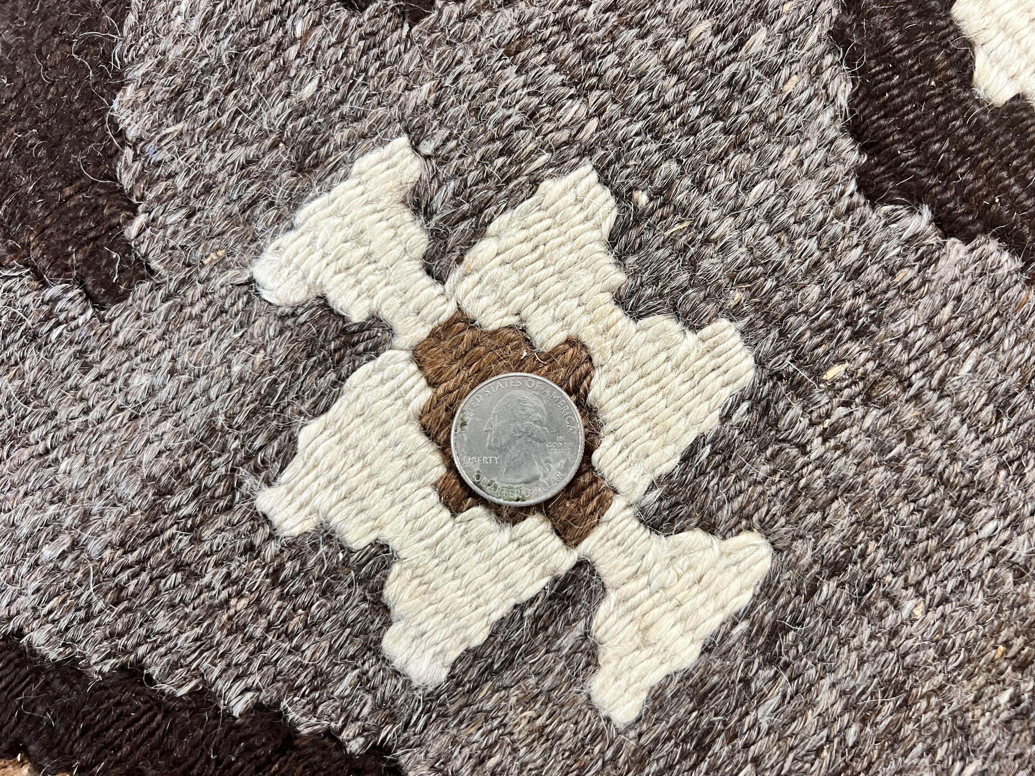 Antique Persian Fars Kilim Rug 8x11, Wool, Boho Tribal Persian Shiraz Flatweave Carpet, Semi Open Field, Geometric, Handmade, Vintage Semi Antique - Jewel Rugs