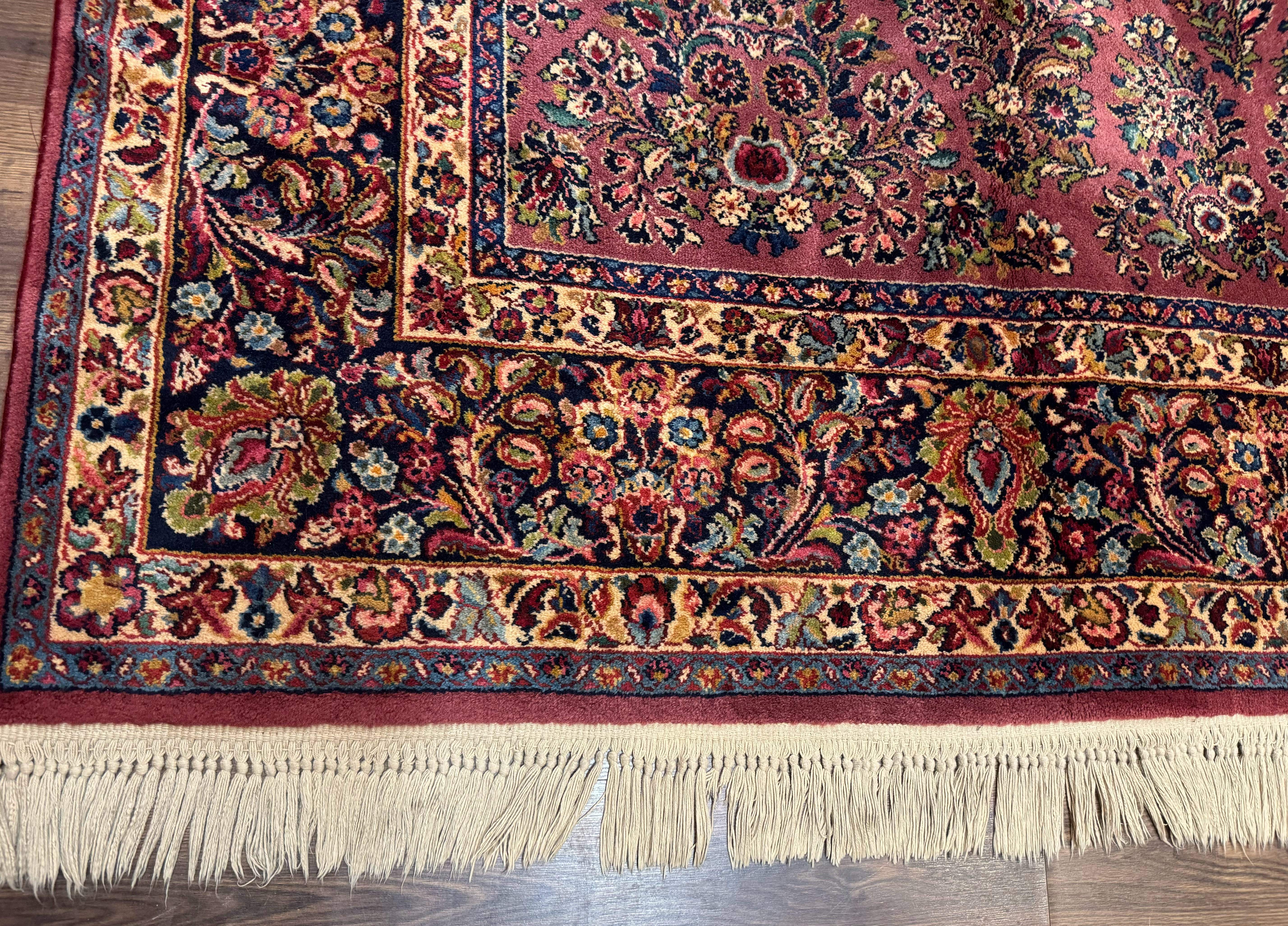 10x14 Karastan Rug Red Sarouk #785, Wool Original 700 Series - Jewel Rugs