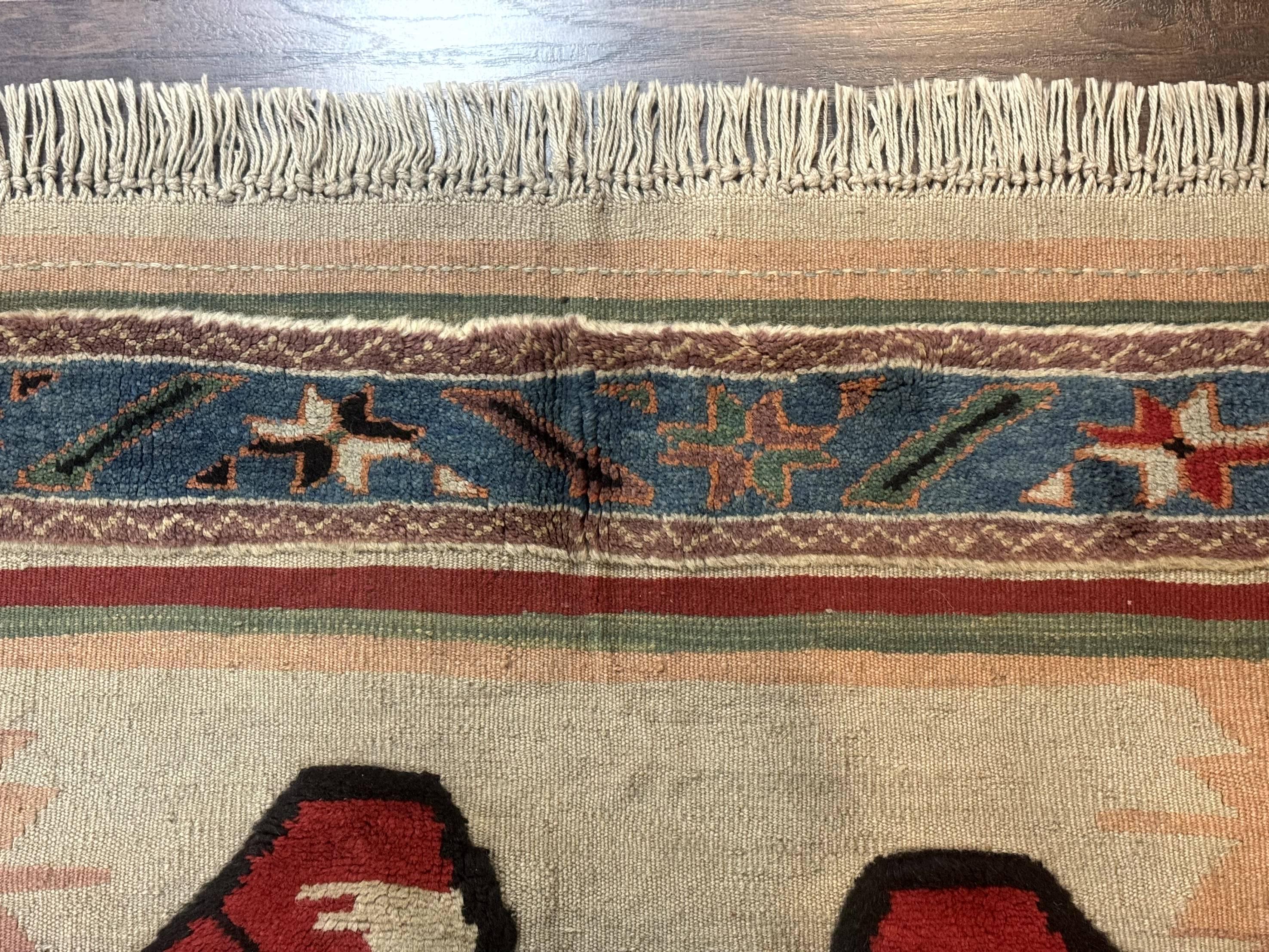 Turkish Kilim Rug 2.5 x 4.7, Flatweave Bohemian Blanket Rug, Wall Hanging Tapestry Rug - Jewel Rugs