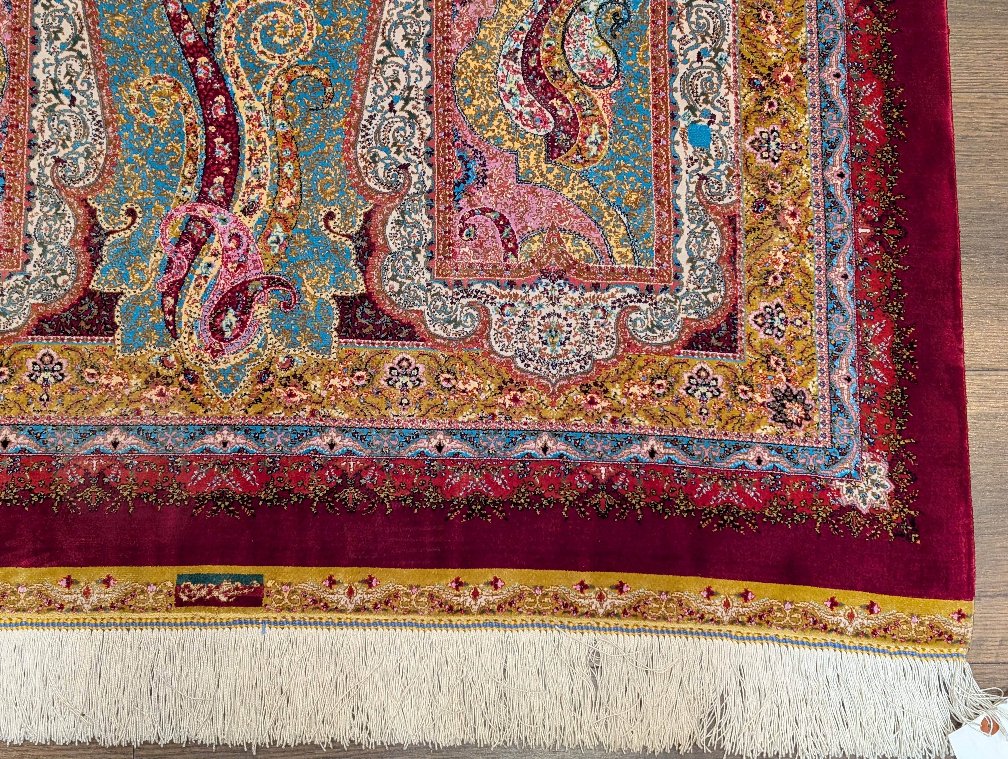 Silk Rug 3x5, Turkish, Multicolor, Fine, Bamboo Silk, New - Jewel Rugs