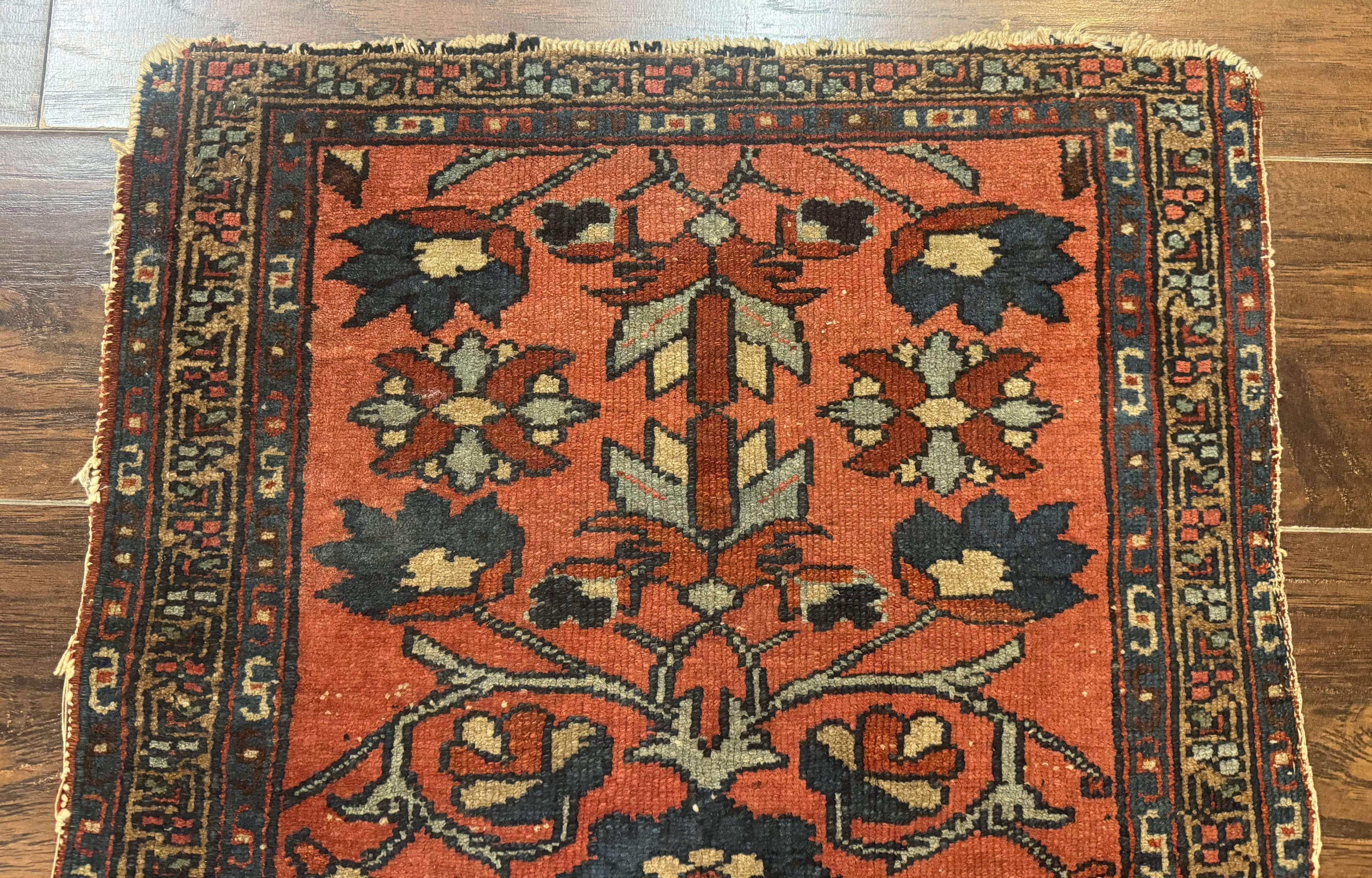 Small Persian Hamadan Rug 2x3 – Red Antique Wool Hand-Knotted - Jewel Rugs