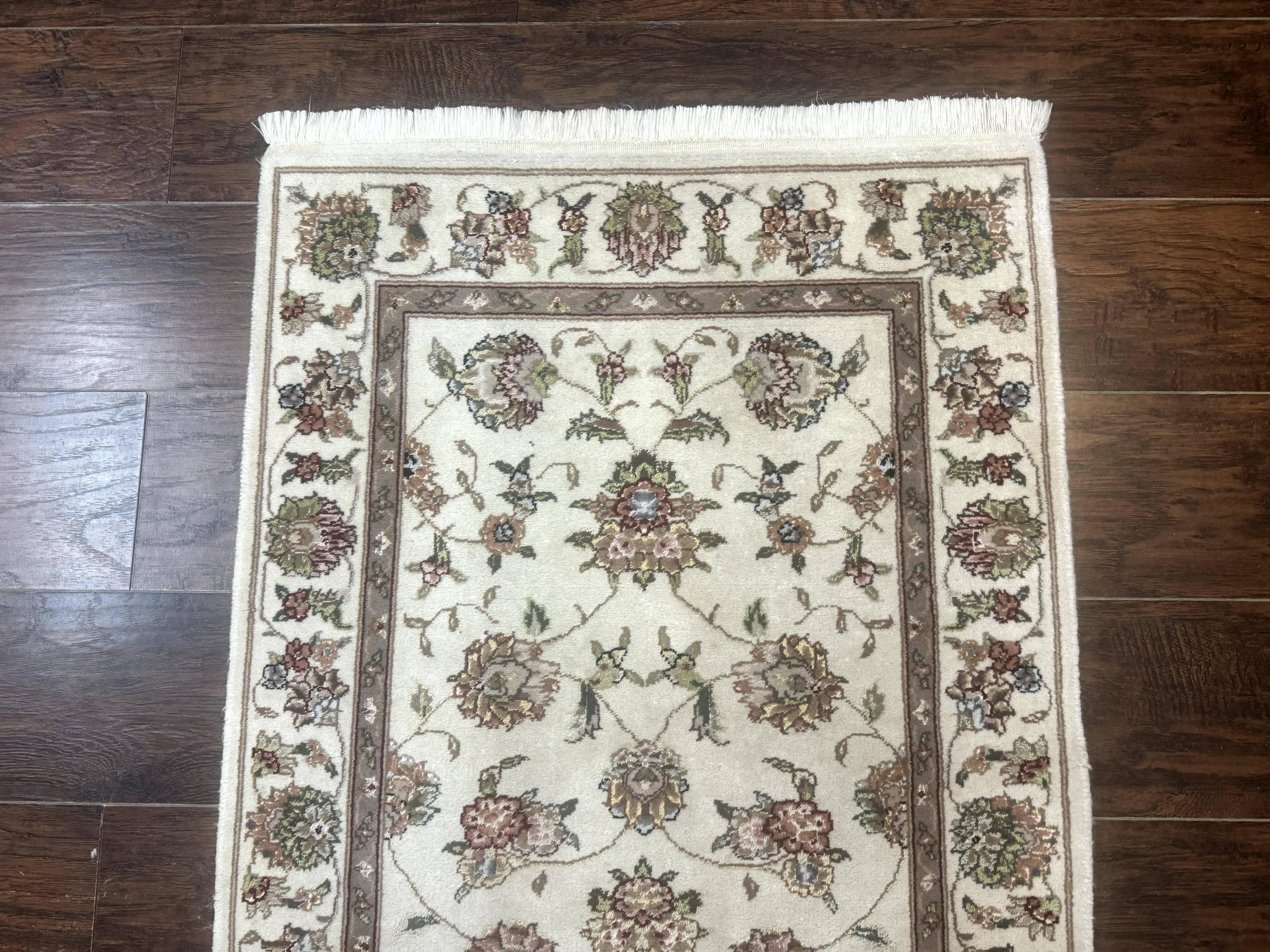 Pak Persian Runner Rug 2.6 x 8ft, Oriental Carpet for Hallway or Kitchen, Handmade, Wool and Silk Highlights - Jewel Rugs