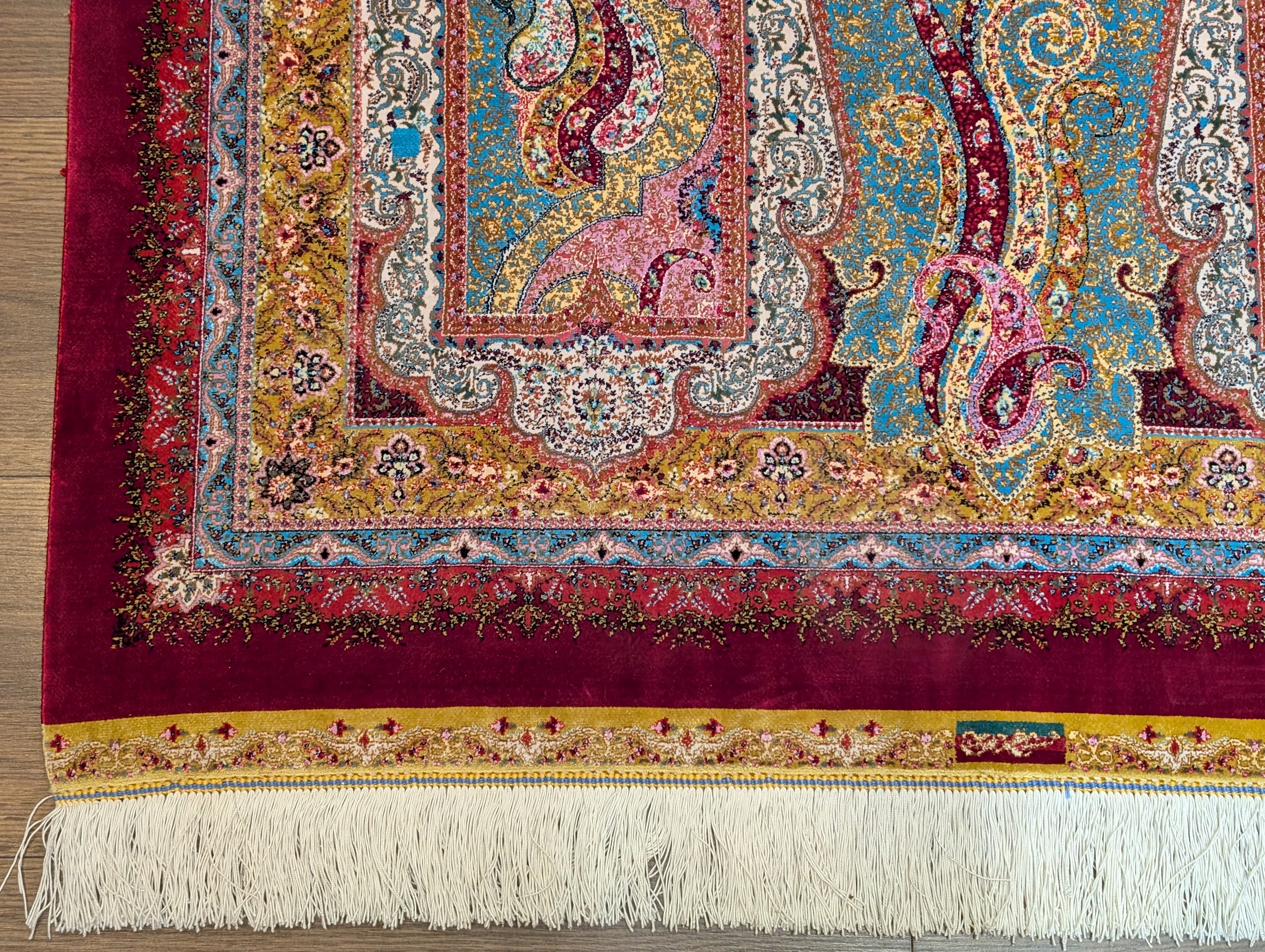 Silk Rug 3x5, Turkish, Multicolor, Fine, Bamboo Silk, New - Jewel Rugs