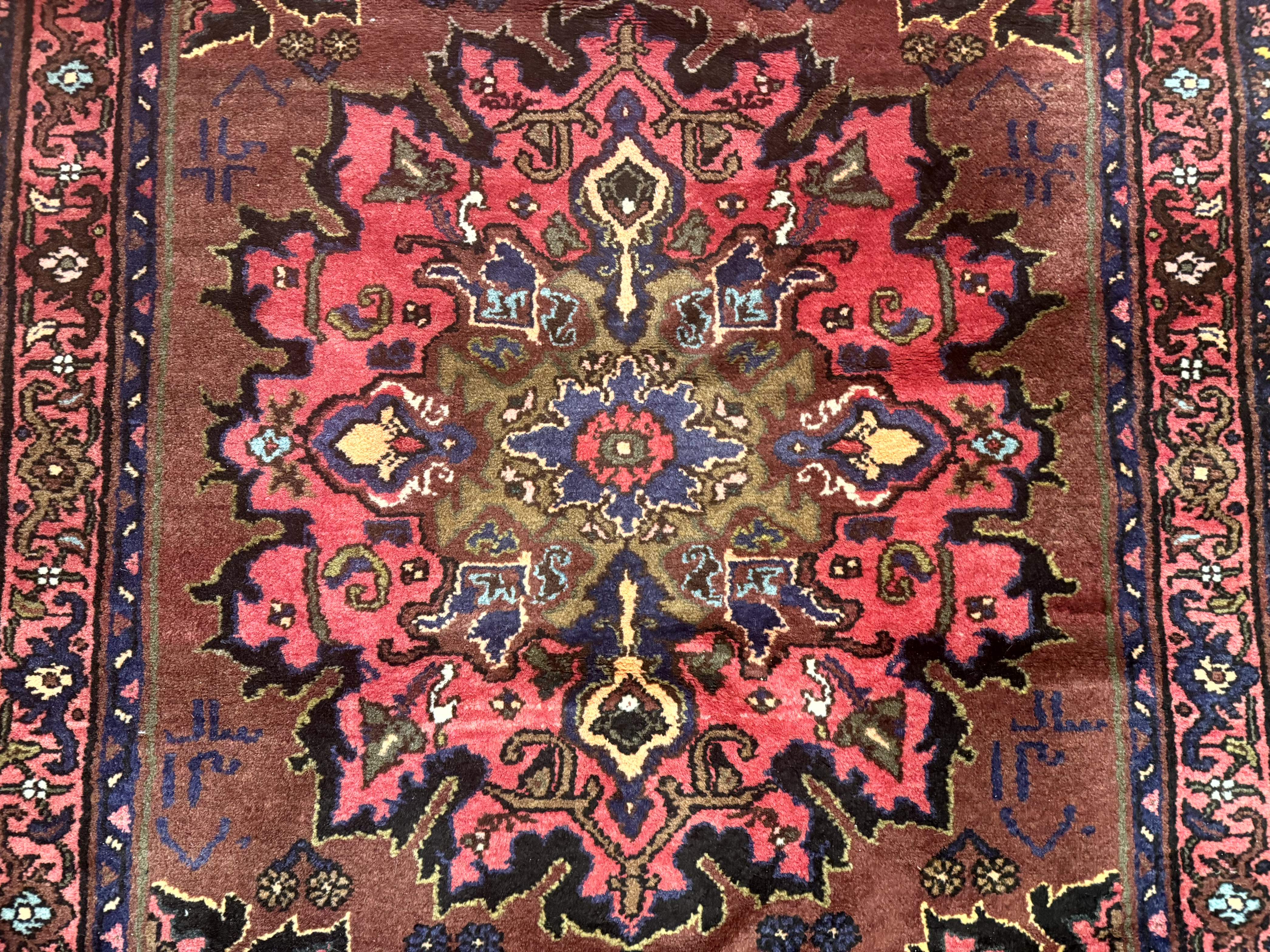 Persian Tafresh Rug 4x7 – Red, Large Medallion, Hand-Knotted Wool Vintage Carpet - Jewel Rugs