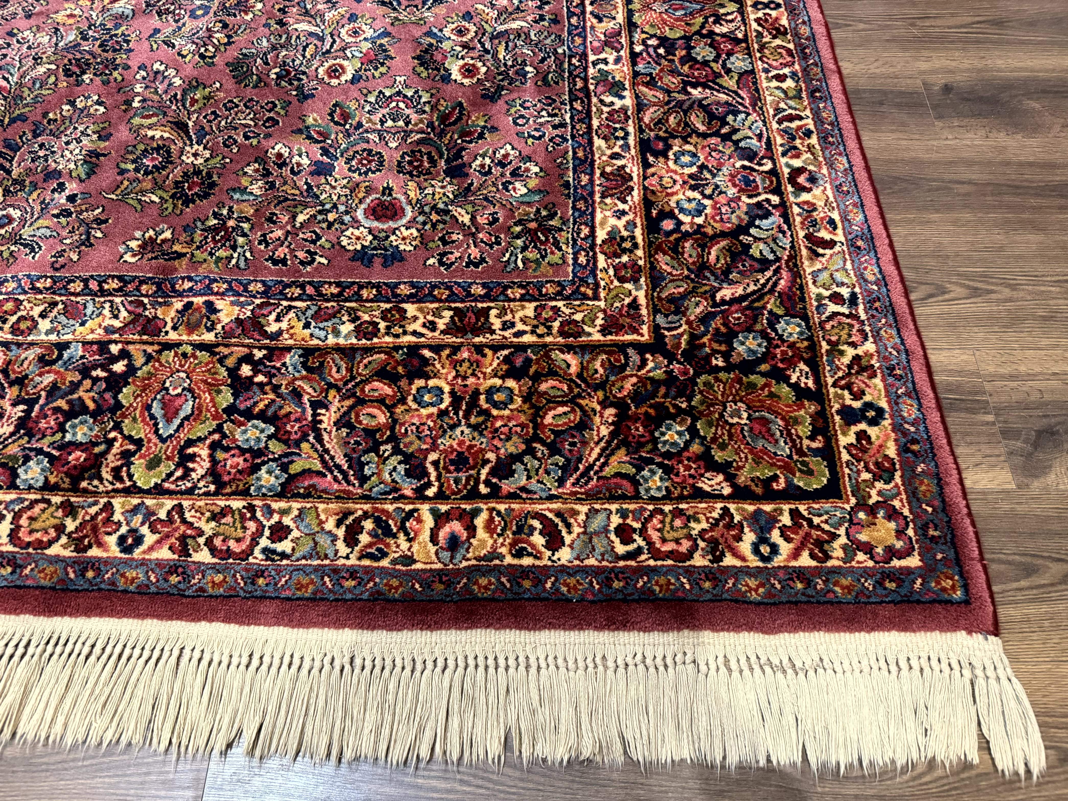 10x14 Karastan Rug Red Sarouk #785, Wool Original 700 Series - Jewel Rugs