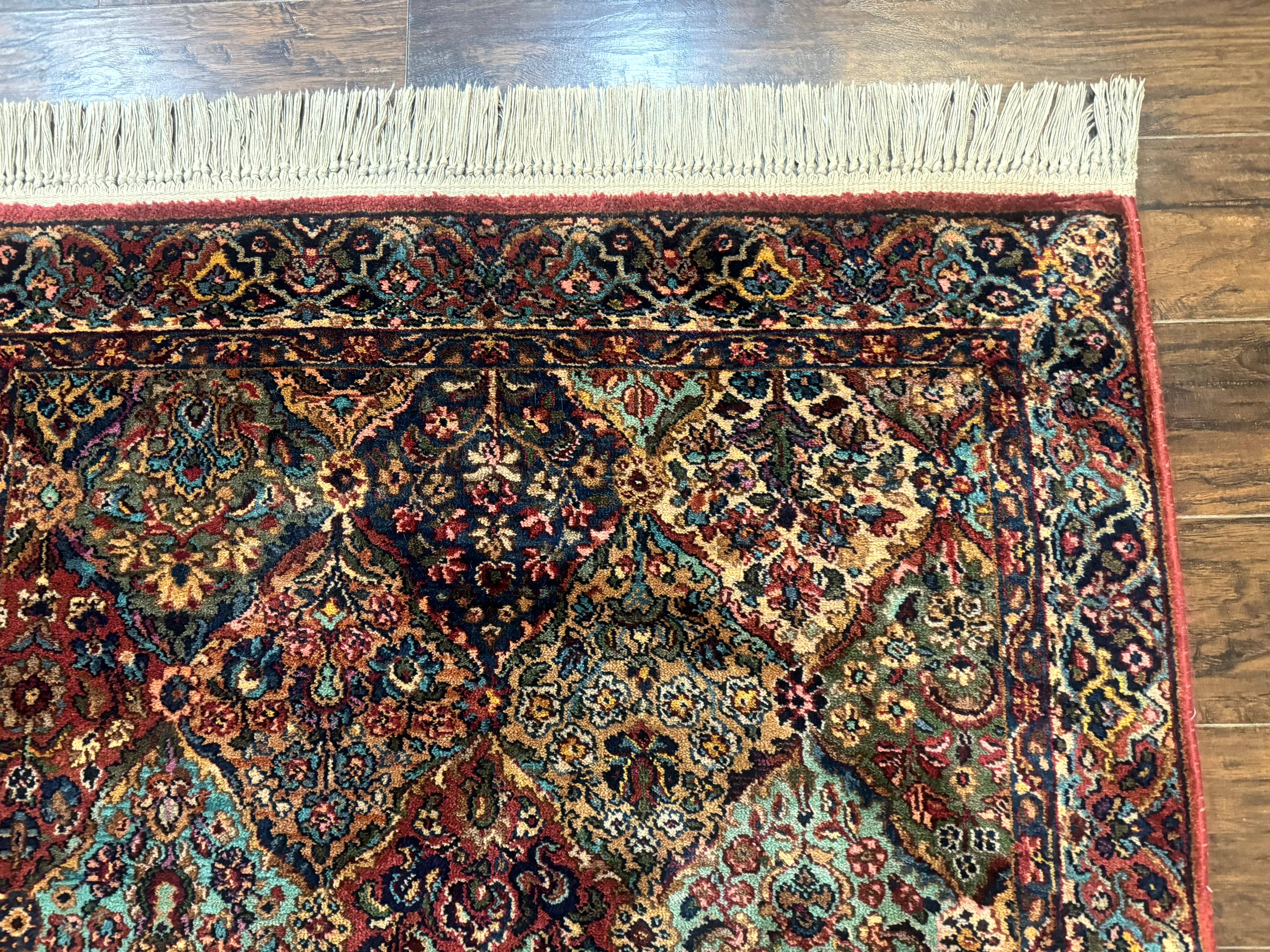 Karastan Rug 4x6, Multicolor Panel Kirman #717, Wool Original 700 Series Vintage - Jewel Rugs