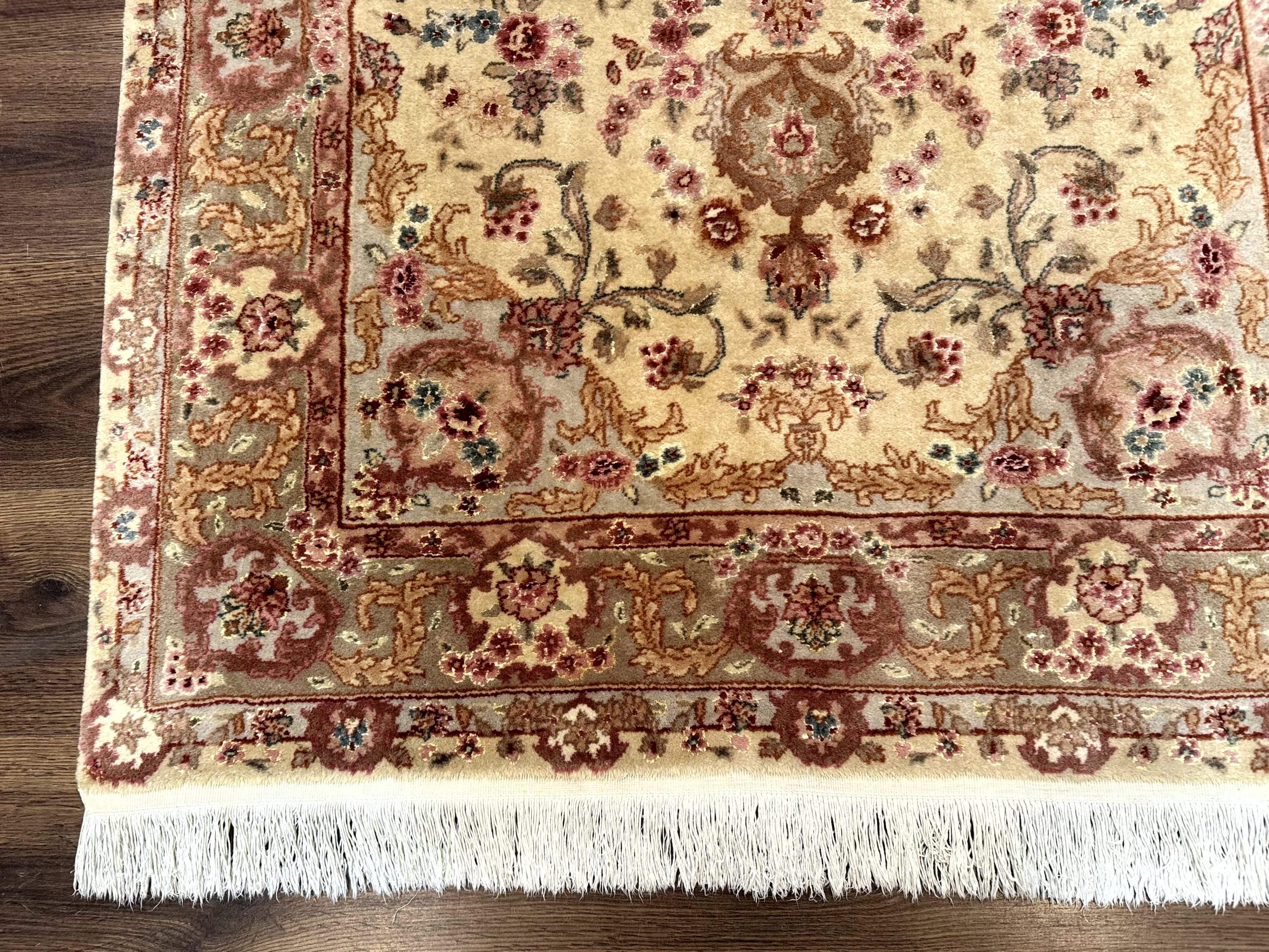 Sino Persian Rug 4x6, Wool and Silk Highlights, Fine 200 KPSI - Jewel Rugs