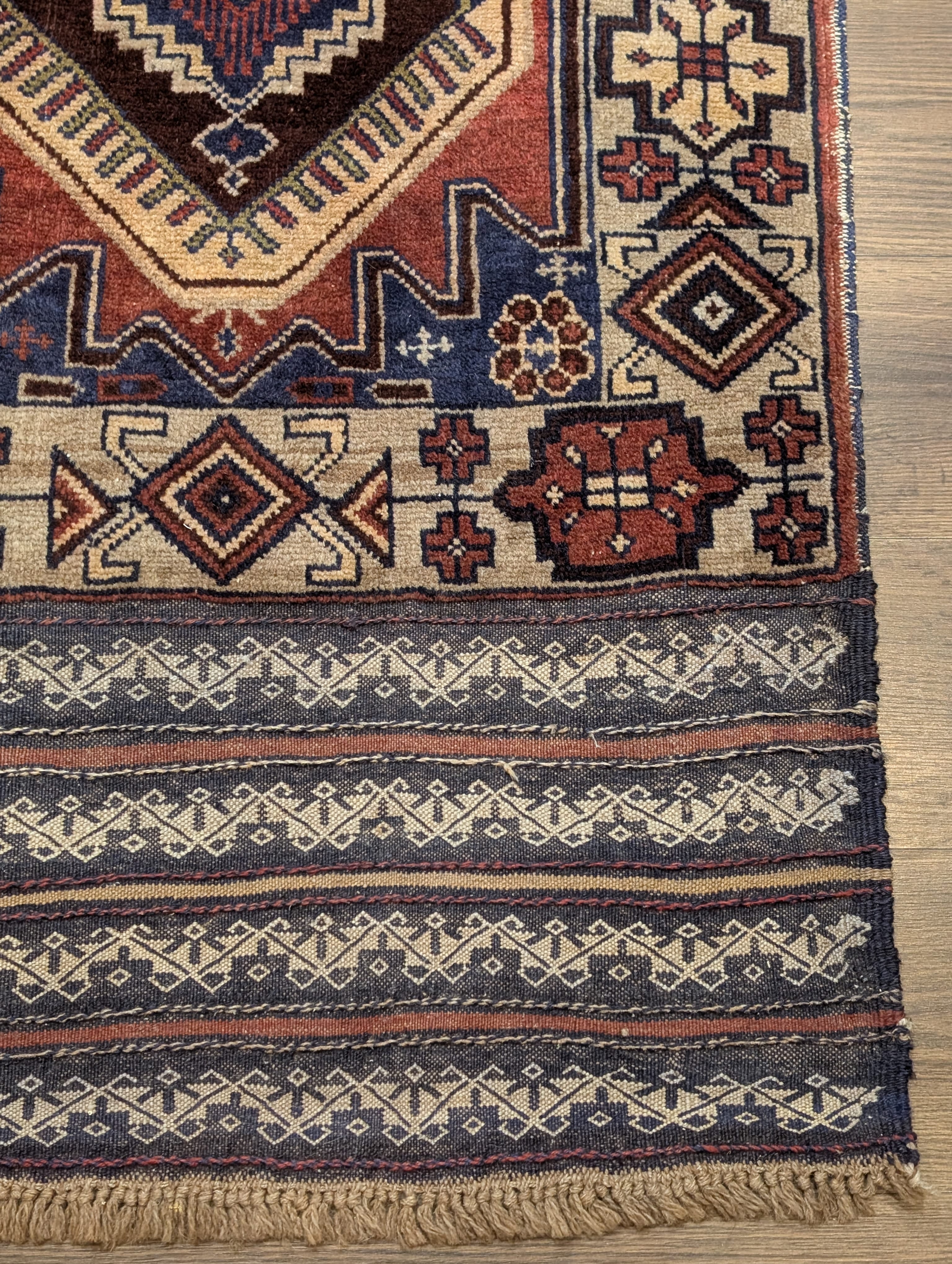 Persian Baluch Rug 3x5, Tribal Wool Rug, Geometric Medallion - Jewel Rugs