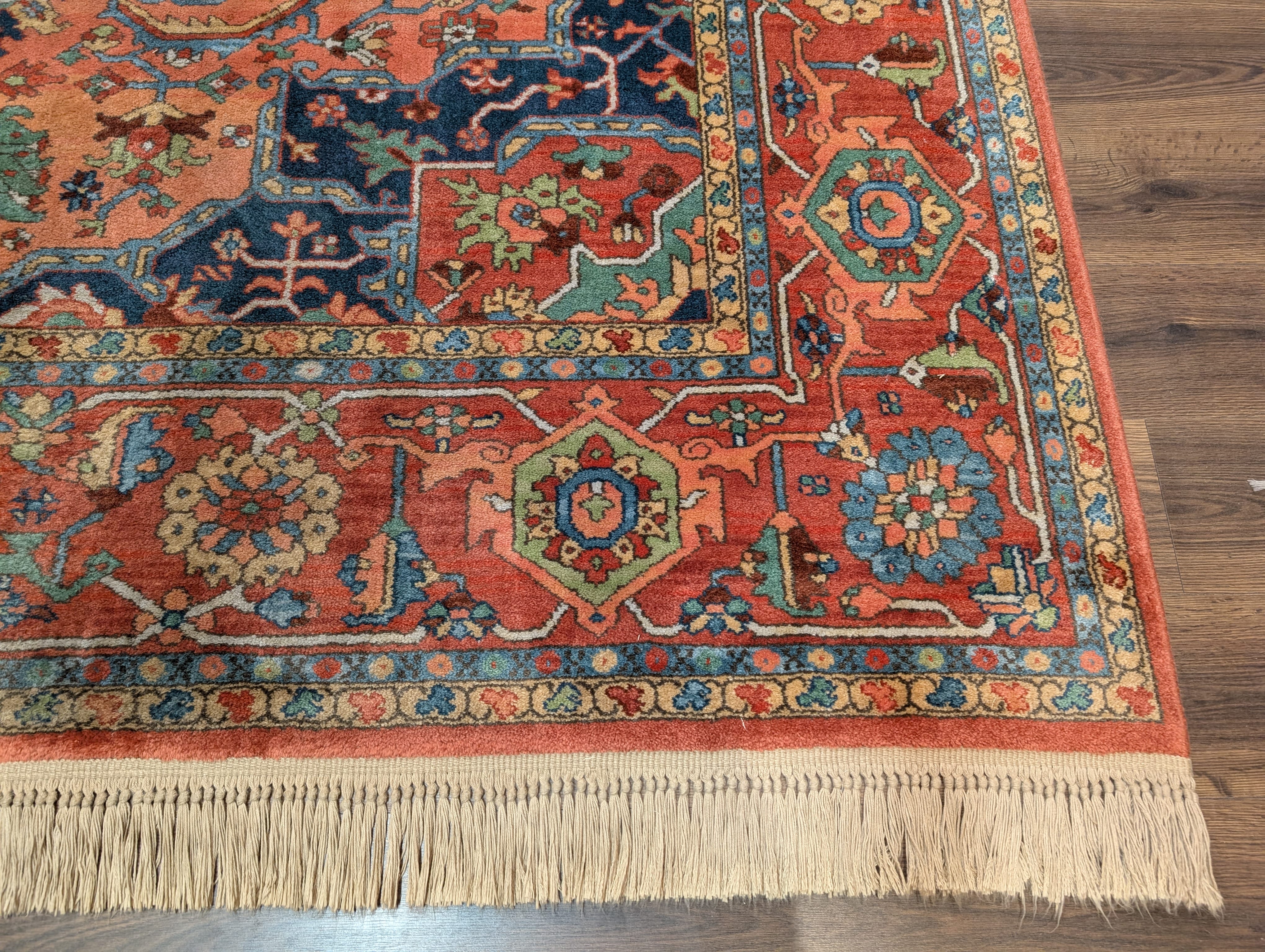Karastan Rug 8.8 x 12 Medallion Serapi #736, Wool, Vintage, Rare - Jewel Rugs