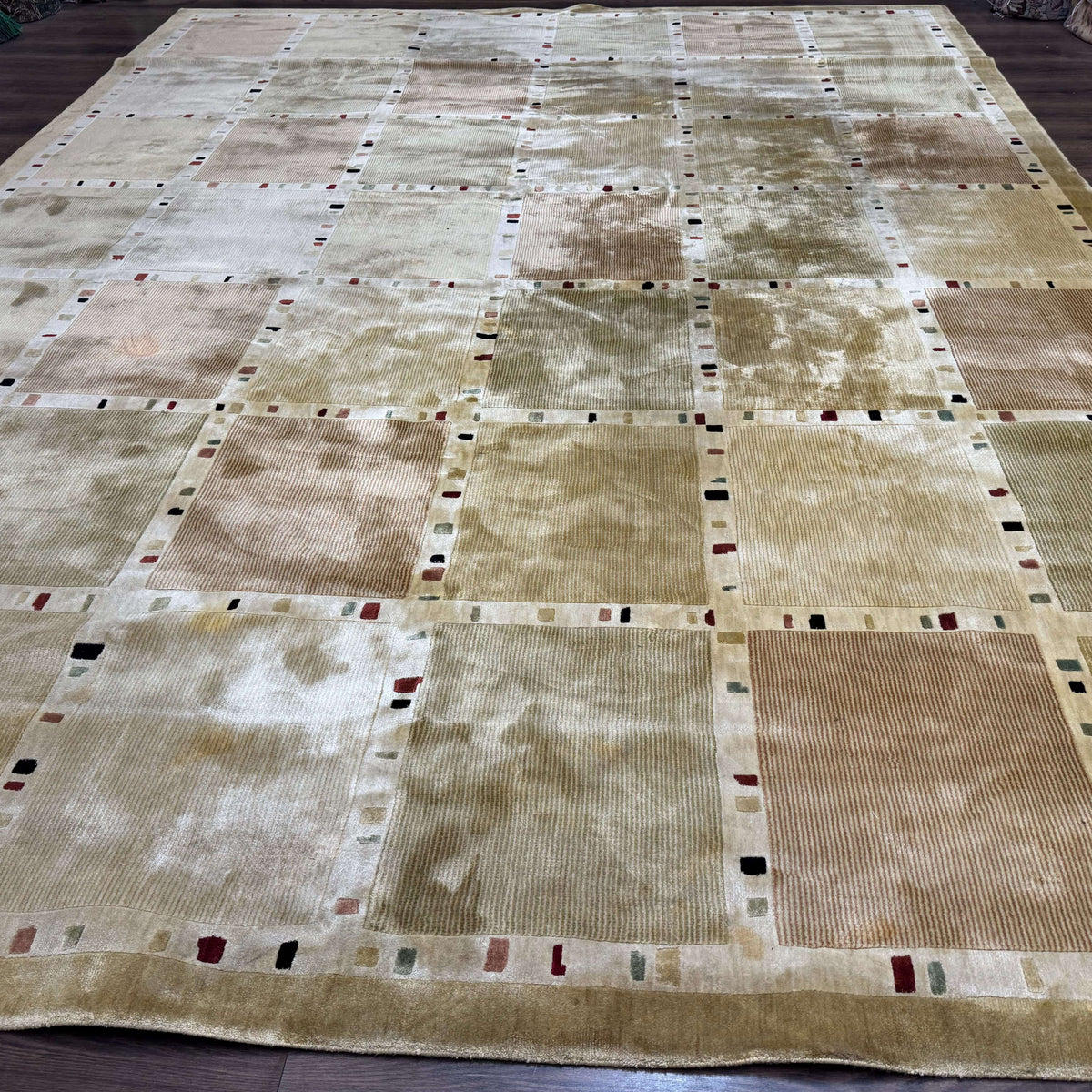 Large Wool Rug 10x13, Panel Design, Modern Contemporary Carpet – Jewel Rugs