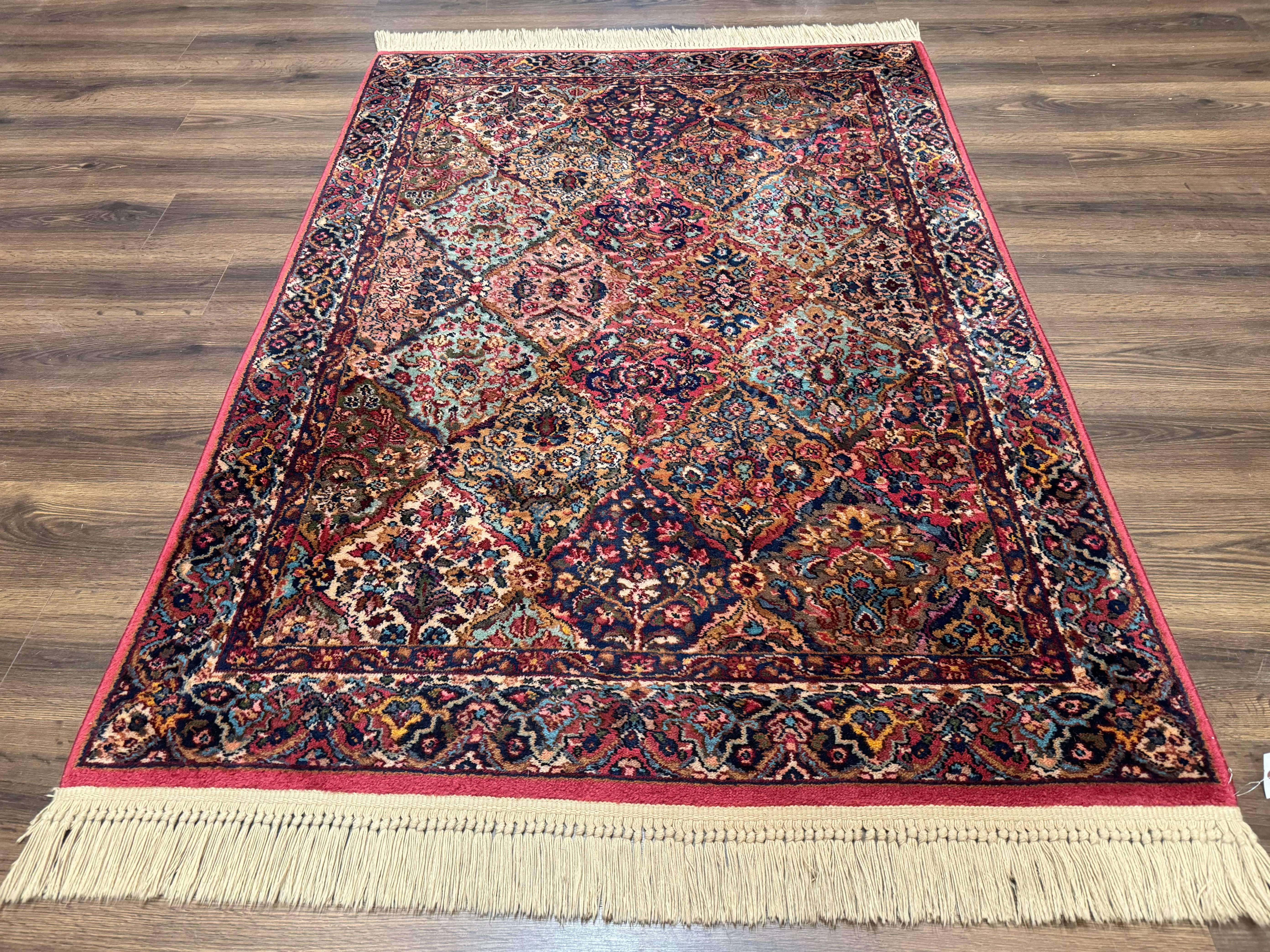 Karastan Rug 4x6 Multicolor Panel Kirman Rug #717, Wool Karastan Carpet, Original Collection 700 Series, Vintage, Rare Size - Jewel Rugs