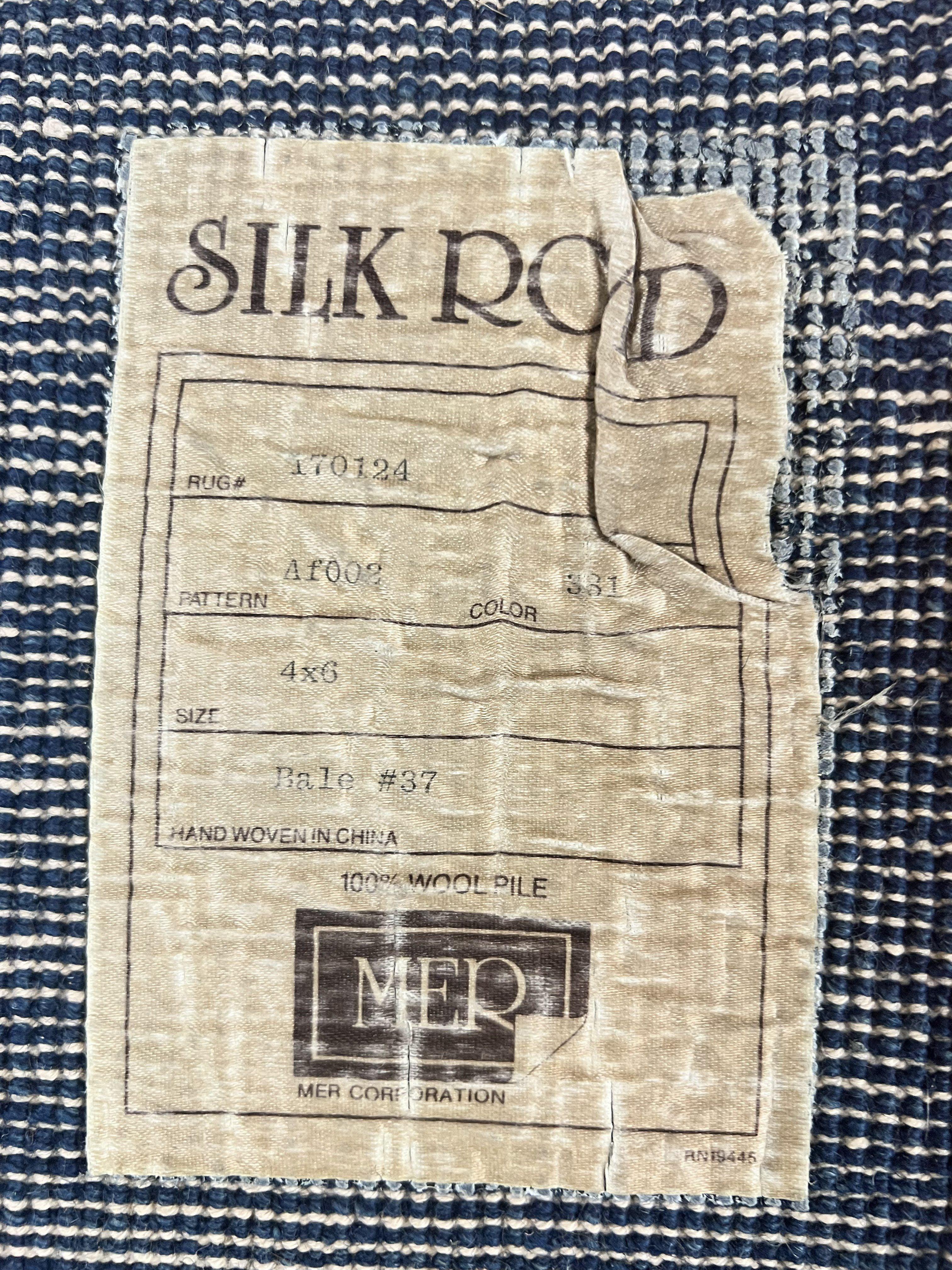 Antique Chinese Peking Rug 4x6, Vases & Bird Motifs, Navy Blue, Handmade Wool Asian Oriental Art Deco Carpet - Jewel Rugs