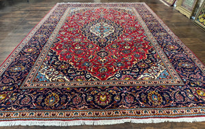 Red Persian Kashan Rug 8x11