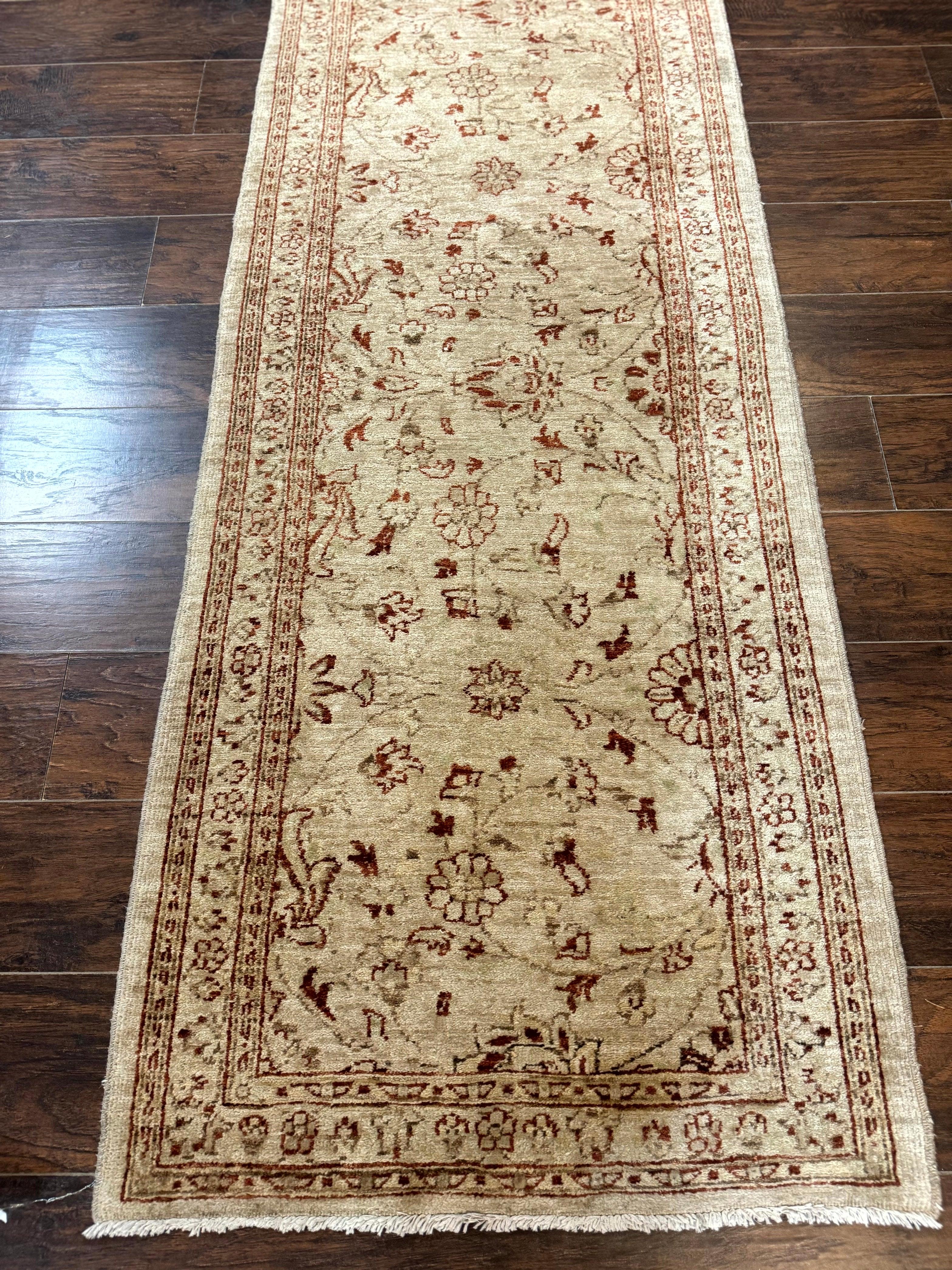 Peshawar Runner Rug 3 x 9.7, Pakistani Oriental Runner Rug, Vintage Rug for Modern Home, Runner for Hallway or Kitchen, Oushak Runner - Jewel Rugs