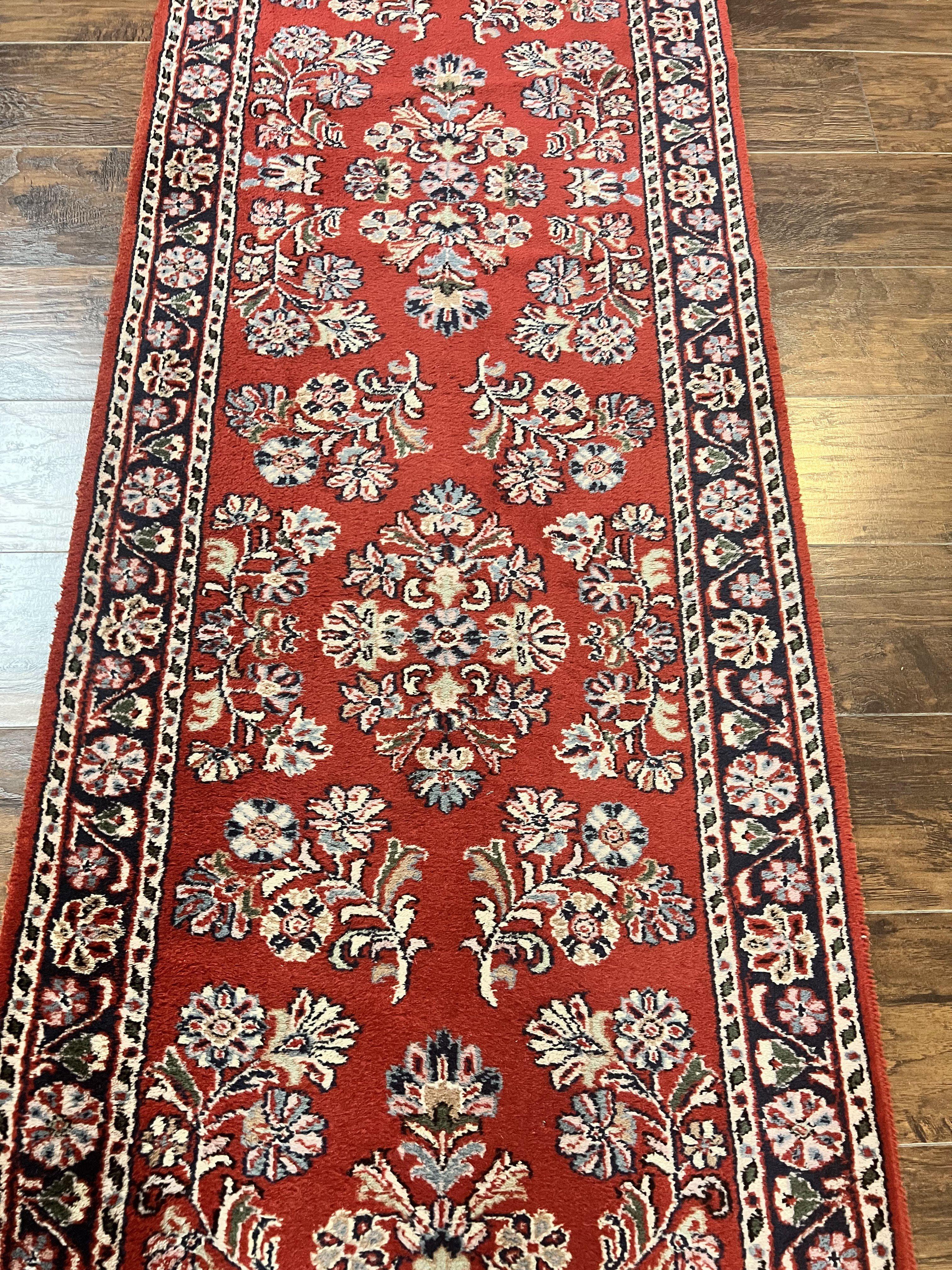 Persian Runner Rug 2.7 x 16, Sarouk Runner, Red - Jewel Rugs