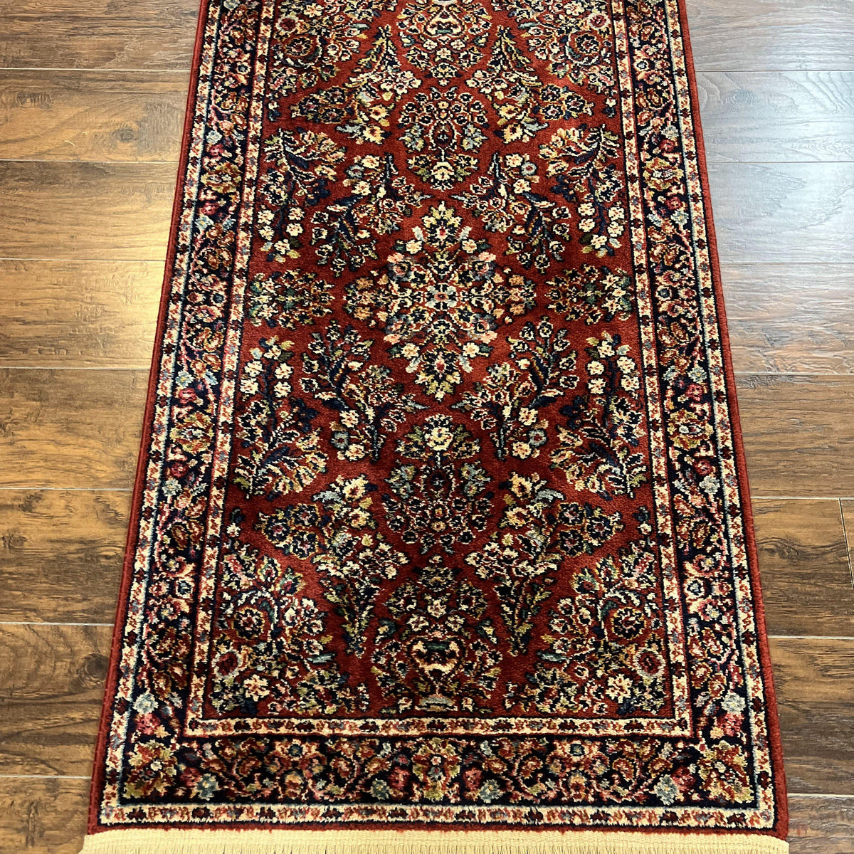 Karastan Red Sarouk Rug #785, Small Karastan Wool Pile Rug 3x5 ft, Ori ...