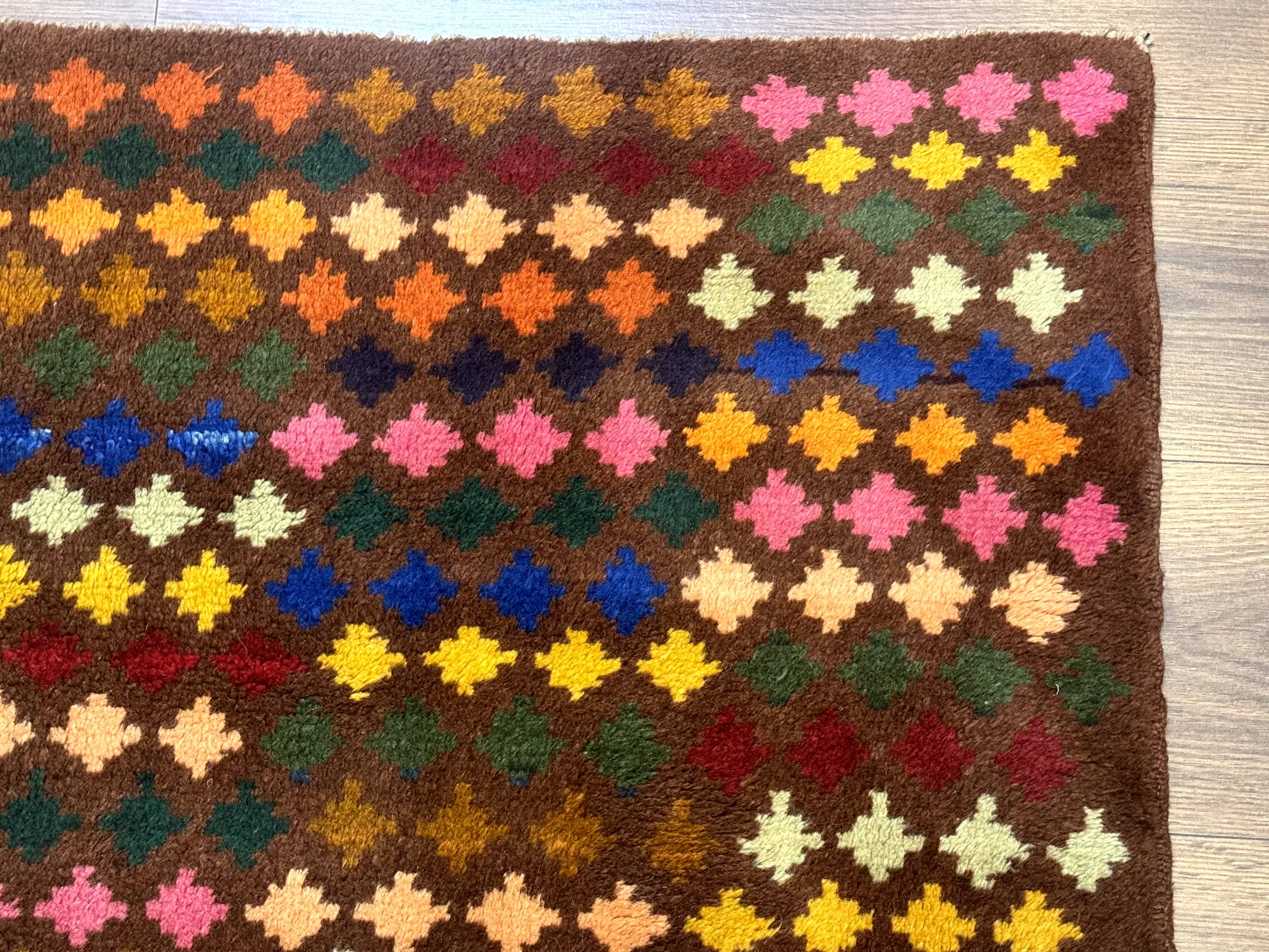 Afghan Balouch Rug 3x5 Multicolor Vintage Handmade Wool Carpet - Jewel Rugs