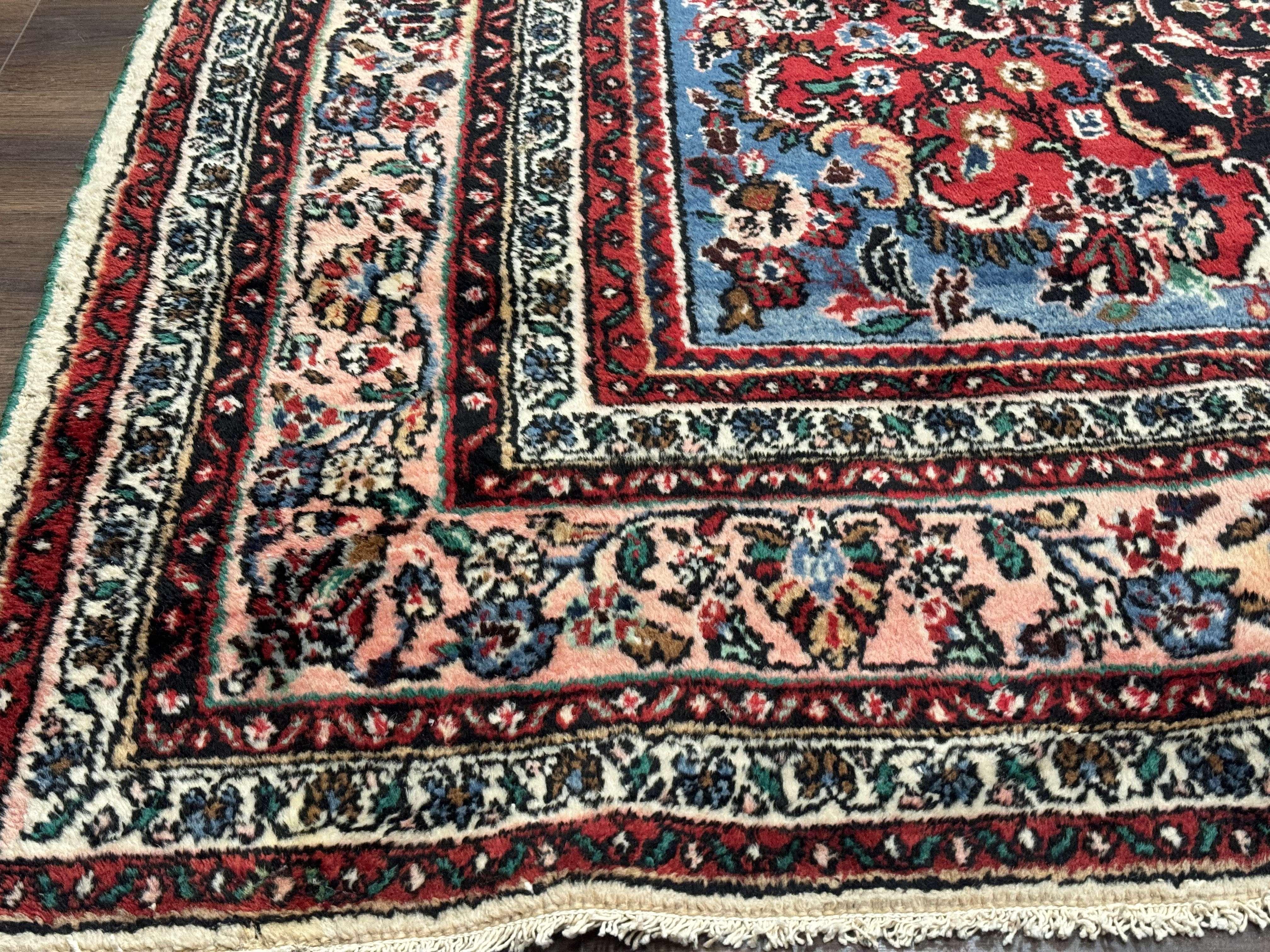 Palace Size Persian Rug 10 x 21 ft, Antique Hamadan Bibikabad Carpet, Handmade Antique Wool Oversized Rug, Ivory, Semi Open Field - Jewel Rugs