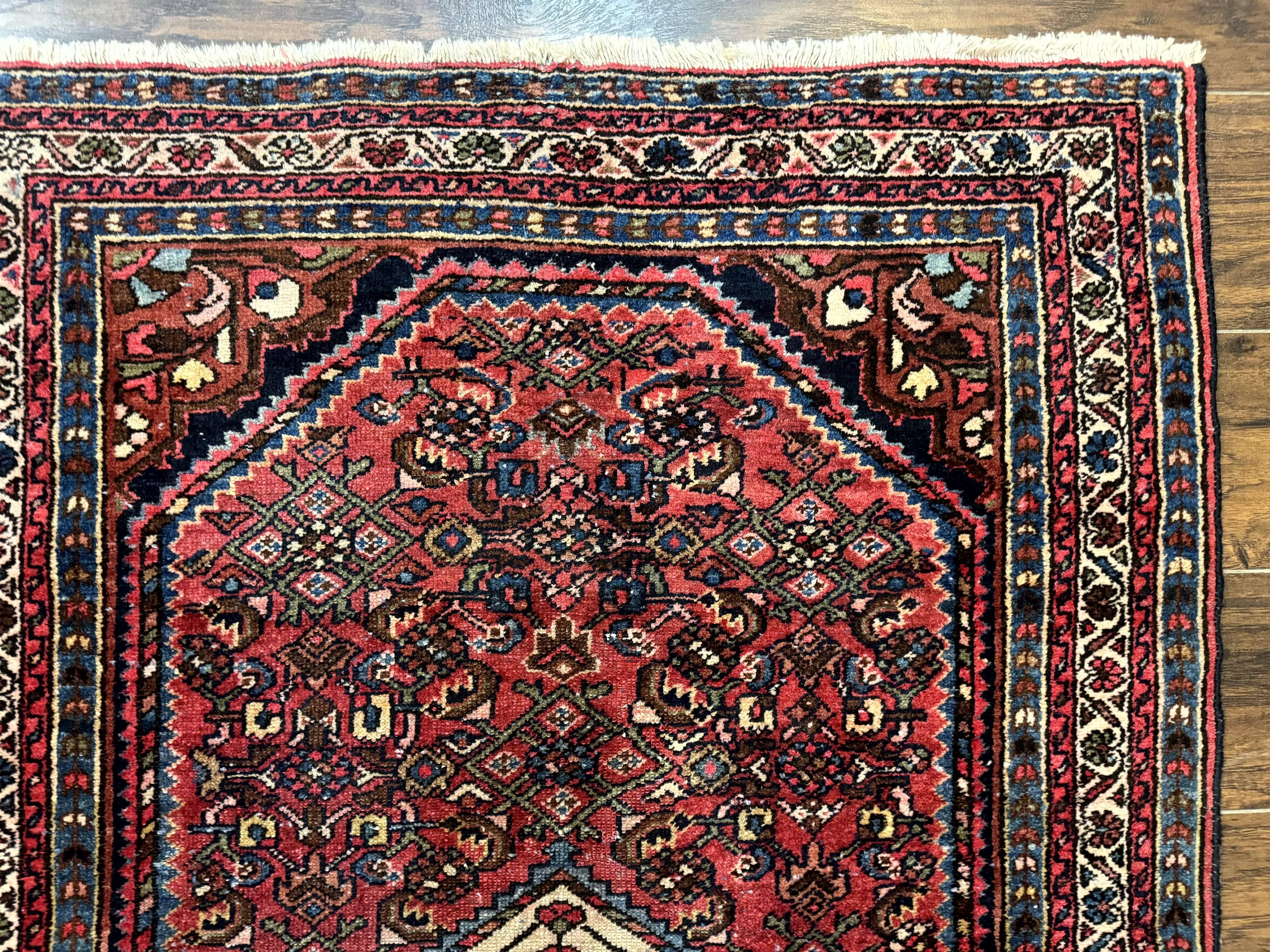 Antique Persian Tribal Rug 3.6 x 5, Hamadan Angelas Rug - Jewel Rugs