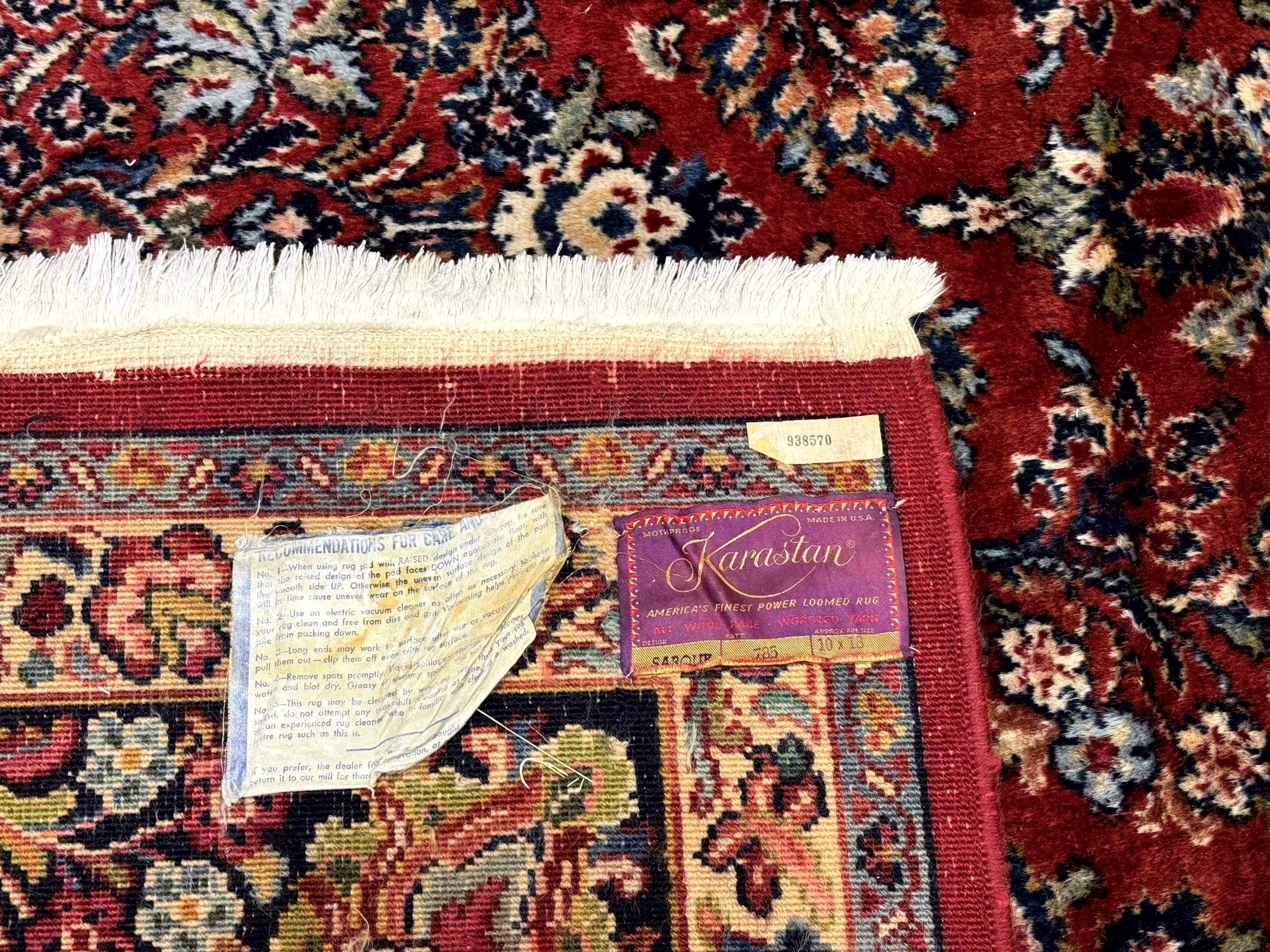 10x18 Karastan Sarouk Rug #785, Wool Large Palace Sized Vintage Karastan Carpet - Jewel Rugs