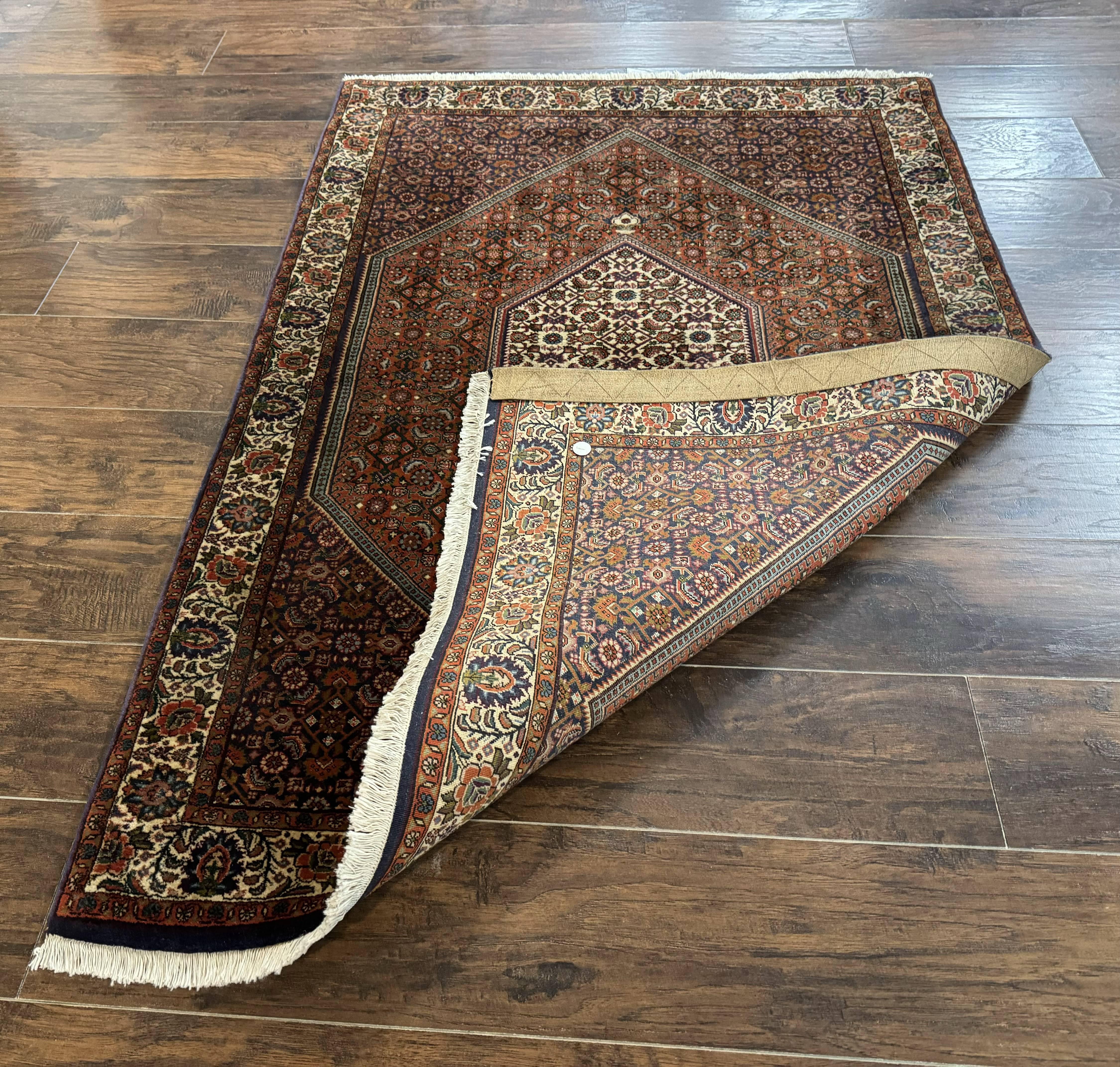 Persian Bidjar Rug 4x5, Fine 290 KPSI, Herati Pattern - Jewel Rugs