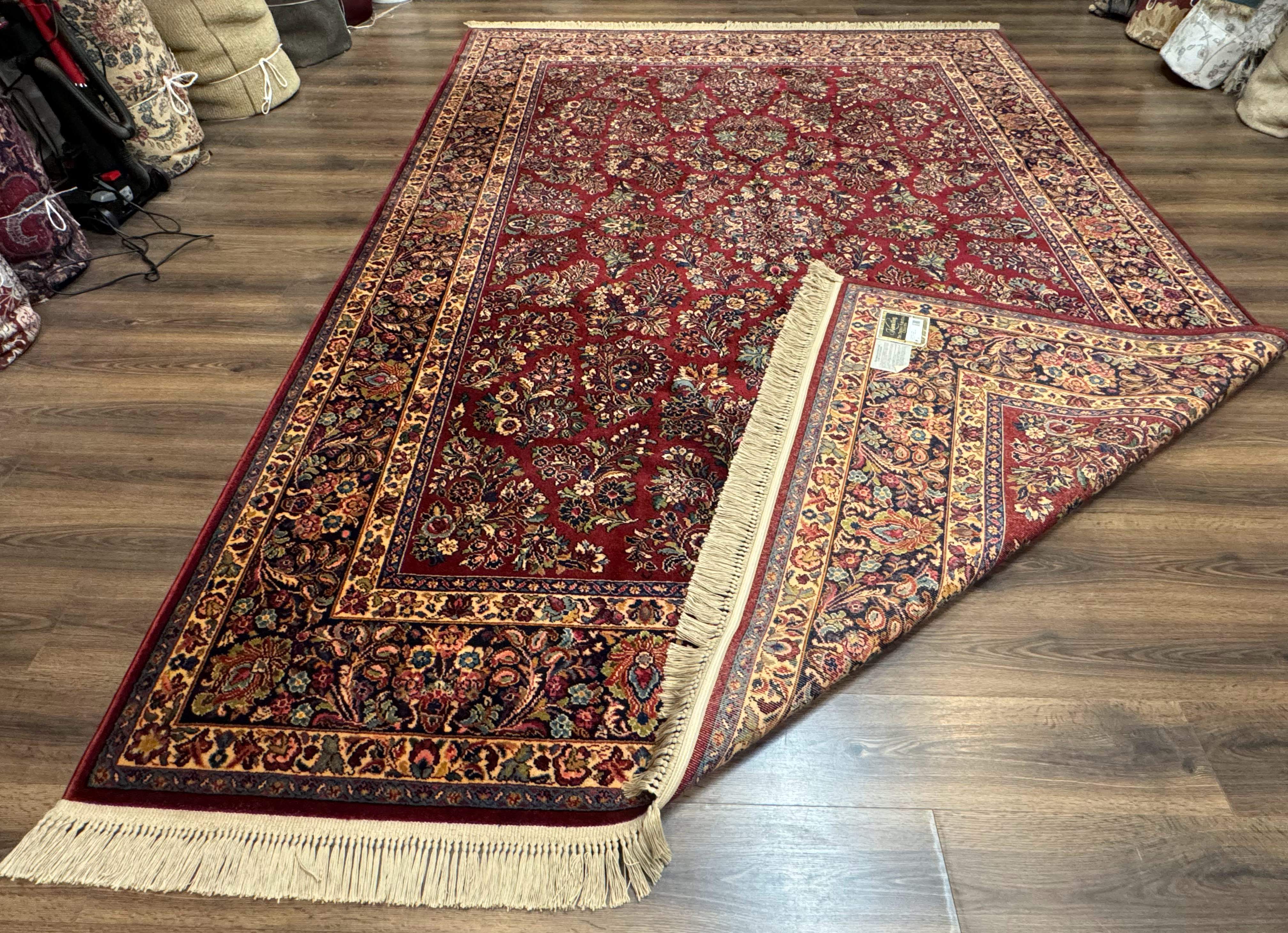 Karastan Red Sarouk Rug #785, Wool Karastan Carpet 8.8 x 12 - Jewel Rugs