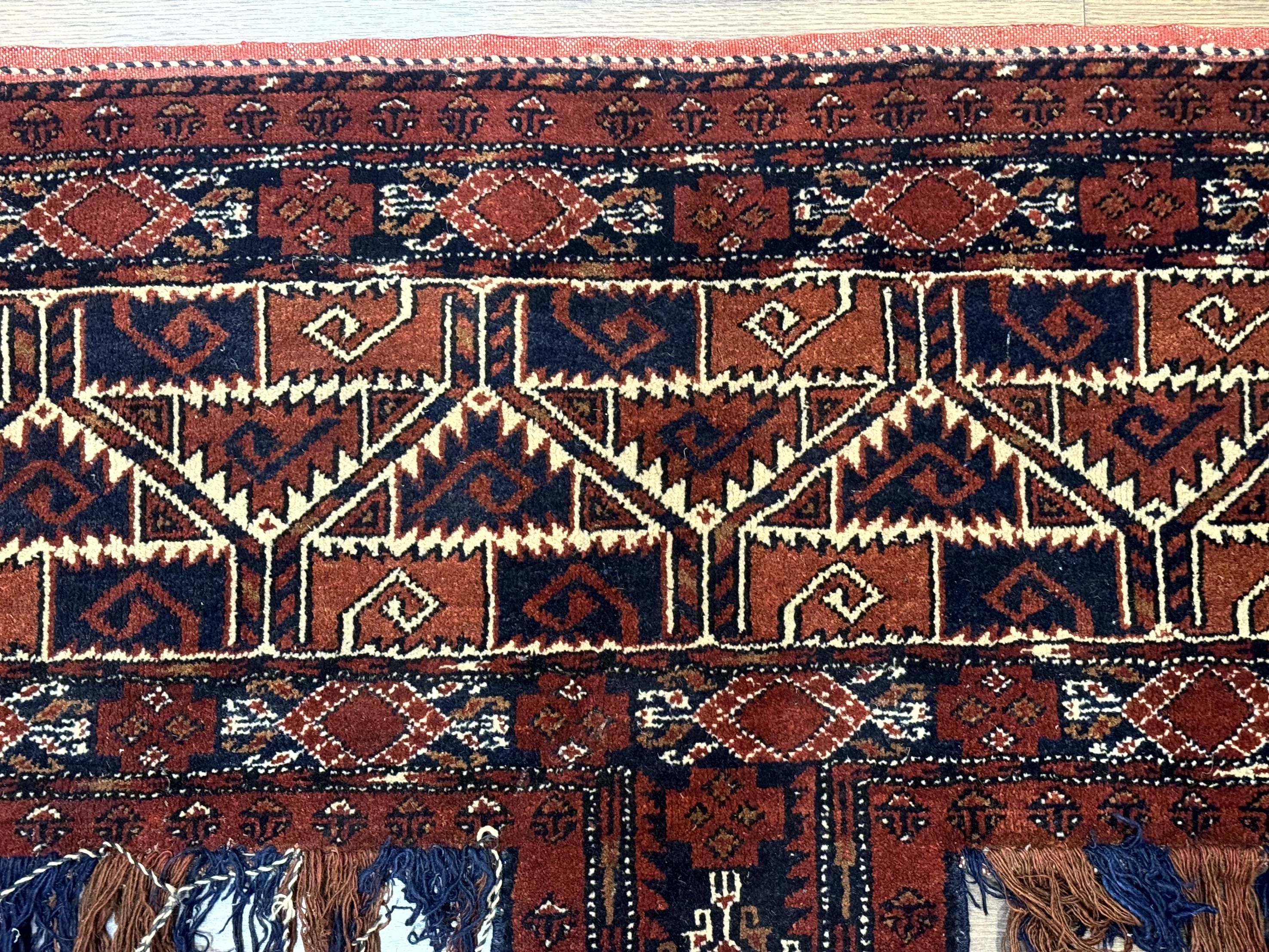 Antique Afghan Beshir Tent Header Textile Rug, Tribal Collectible, Wool - Jewel Rugs