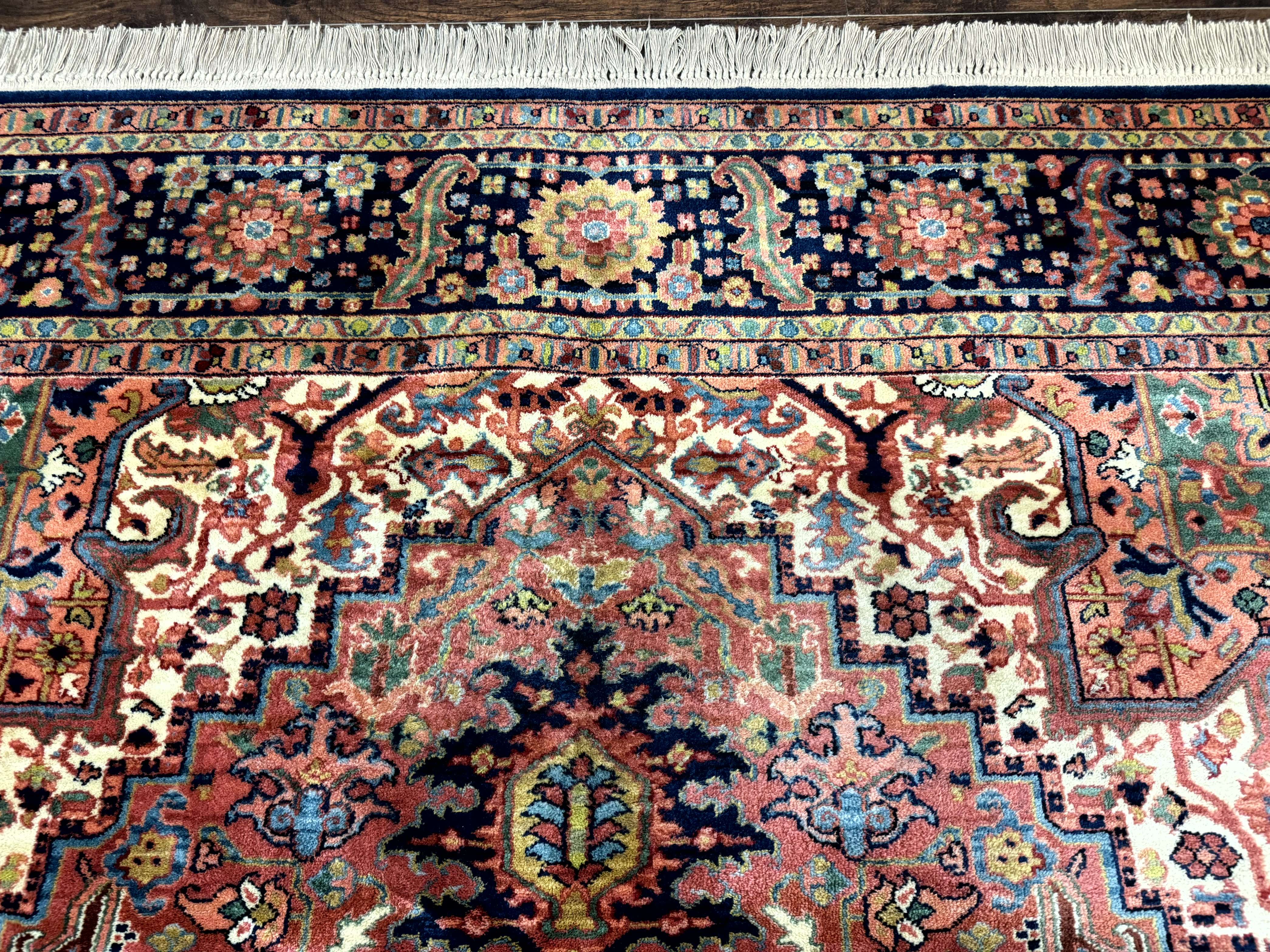 8.8 x 12 Karastan Heriz Rug #726, Vintage Wool Discontinued Carpet, Original 700 Series - Jewel Rugs