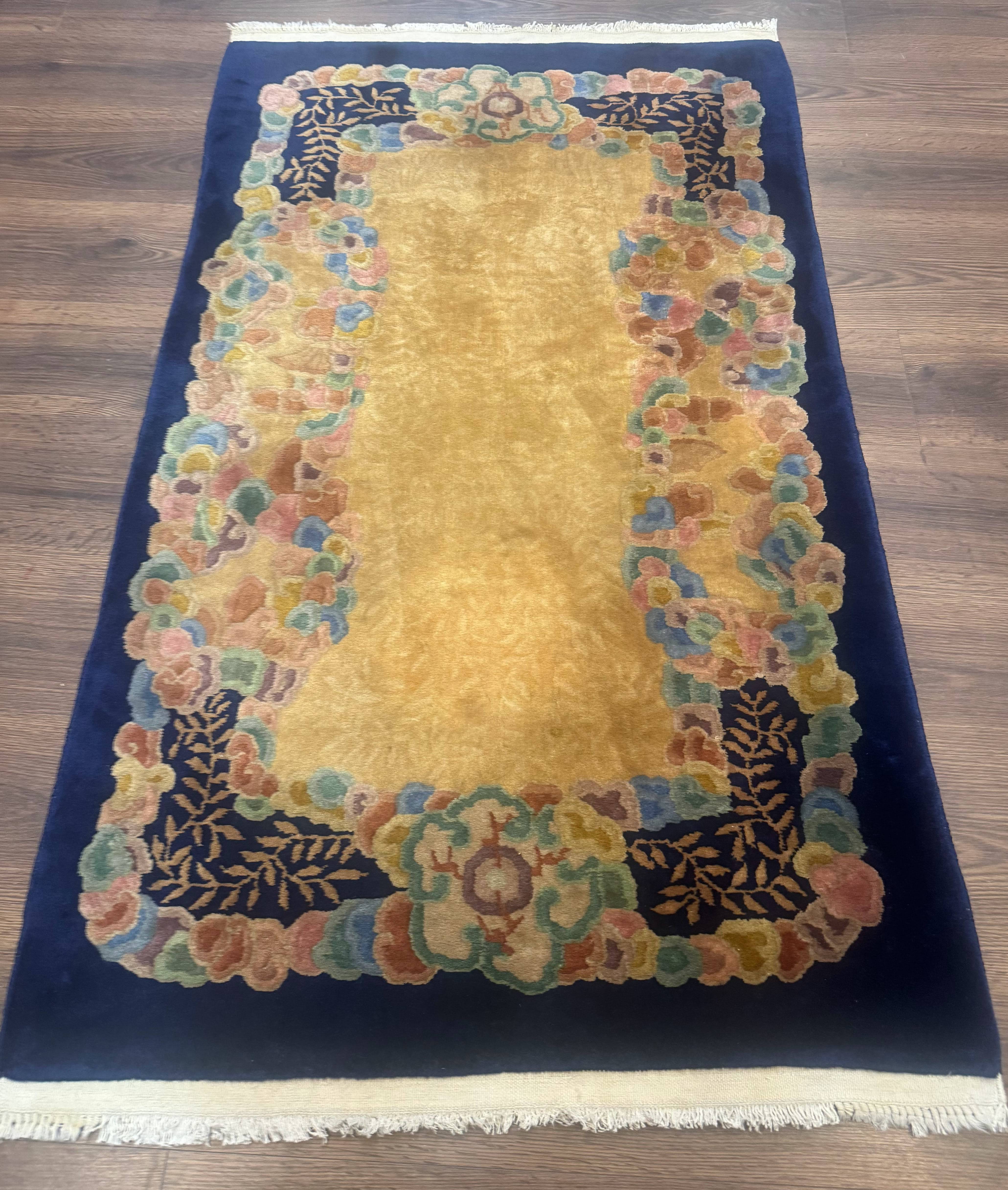 Chinese Wool Rug 3x5, Vintage Carpet, Handmade - Jewel Rugs