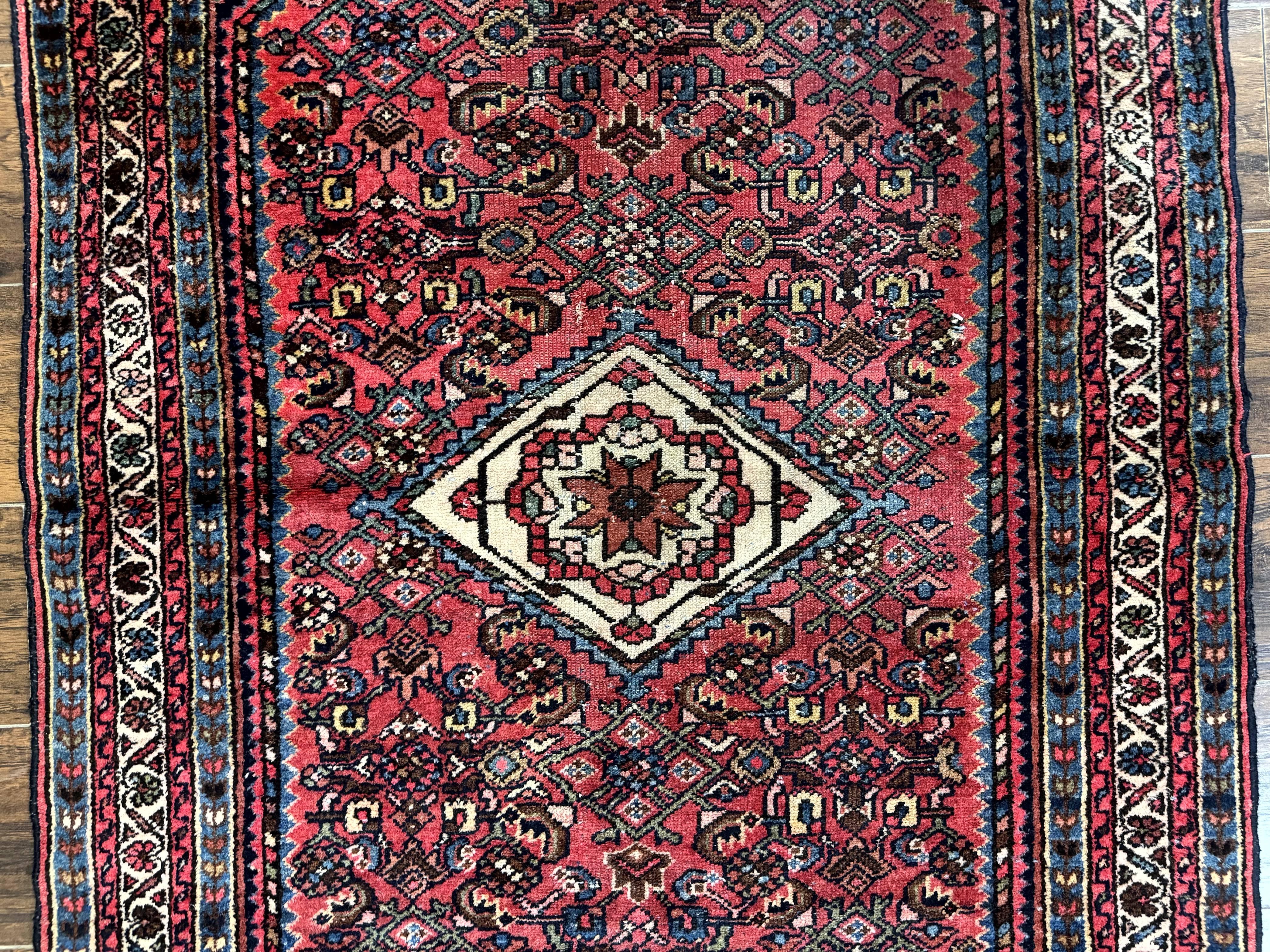 Antique Persian Tribal Rug 3.6 x 5, Hamadan Angelas Rug - Jewel Rugs