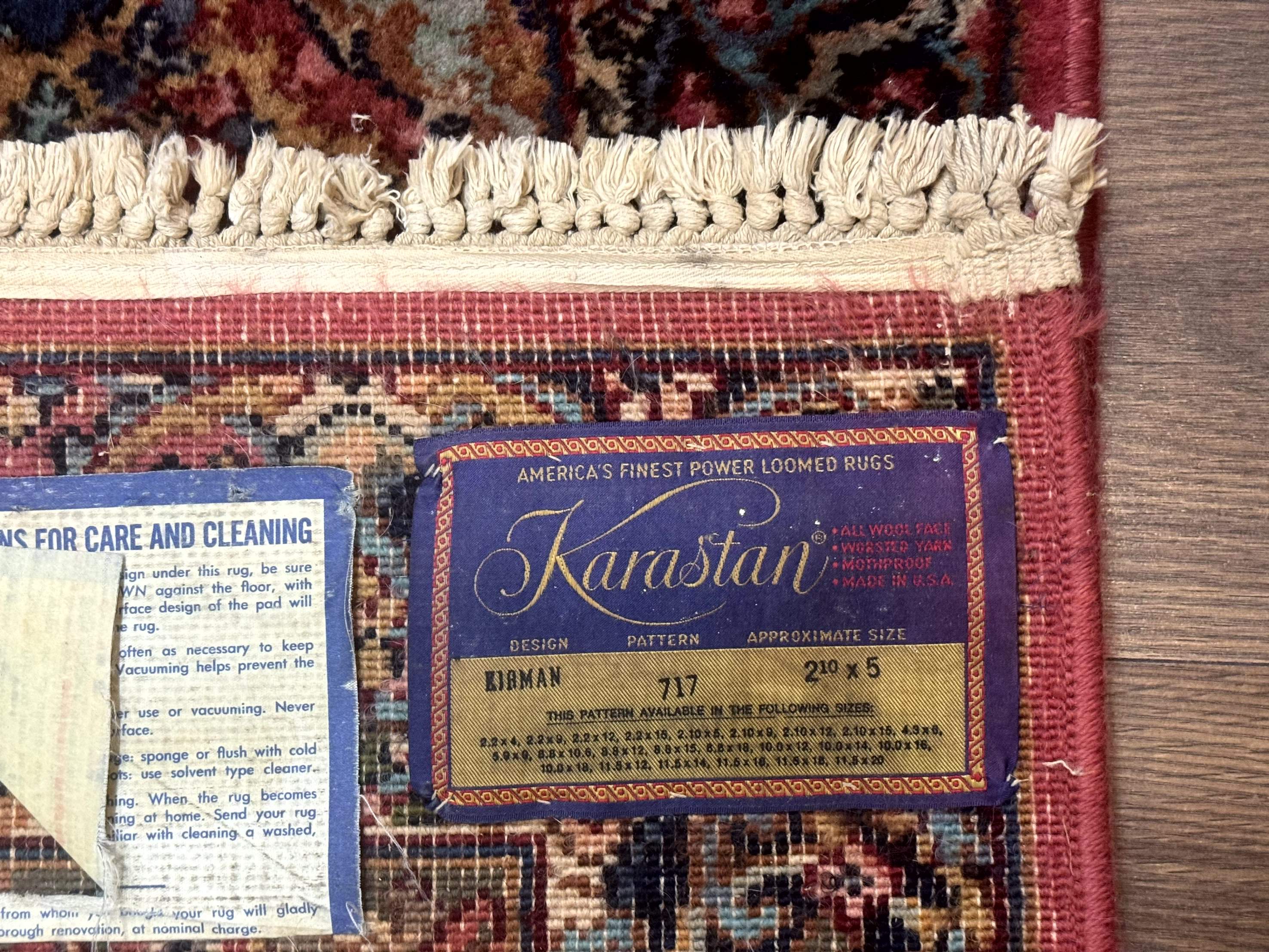 3x5 Karastan Multicolor Panel Kirman Rug #717, Wool Original 700 Series - Jewel Rugs