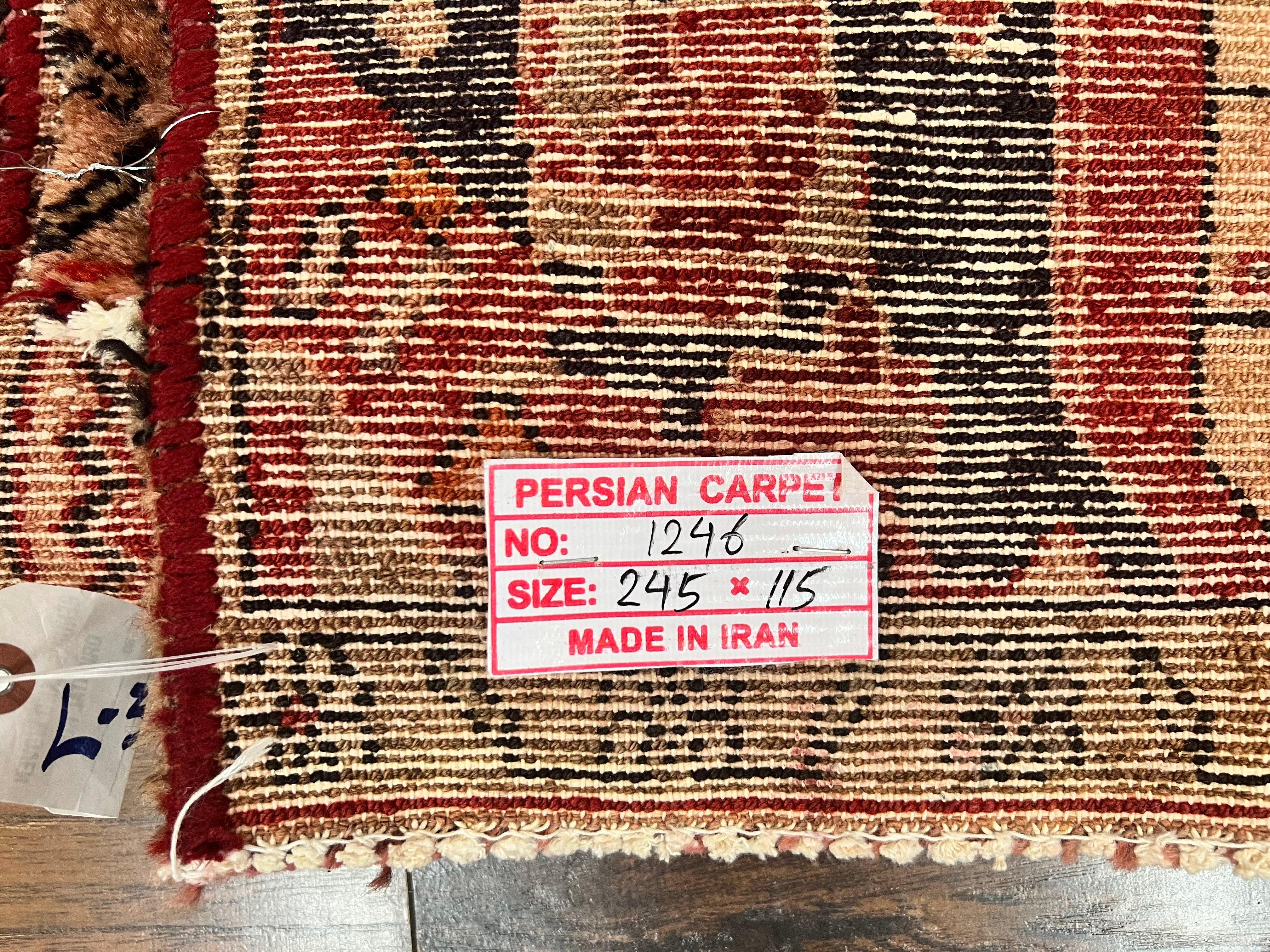 Antique Persian Tribal Rug 4 x 8, Geometric Medallion, Boho Rug, Wool Handmade Rug, Red 4x8 Rug, Persian Hamadan Rug - Jewel Rugs