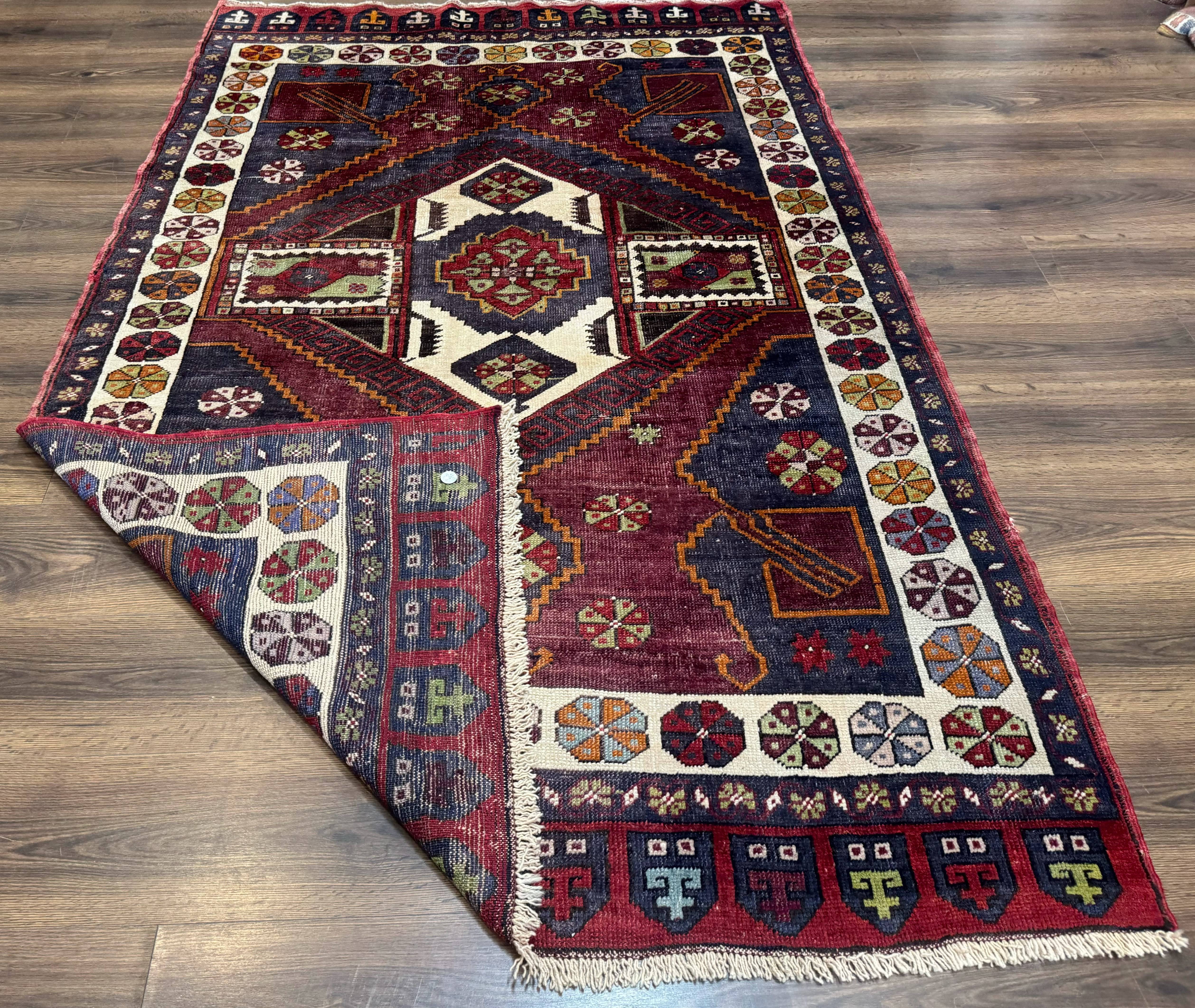 Turkish Kazak Rug 5x7, Geometric - Jewel Rugs