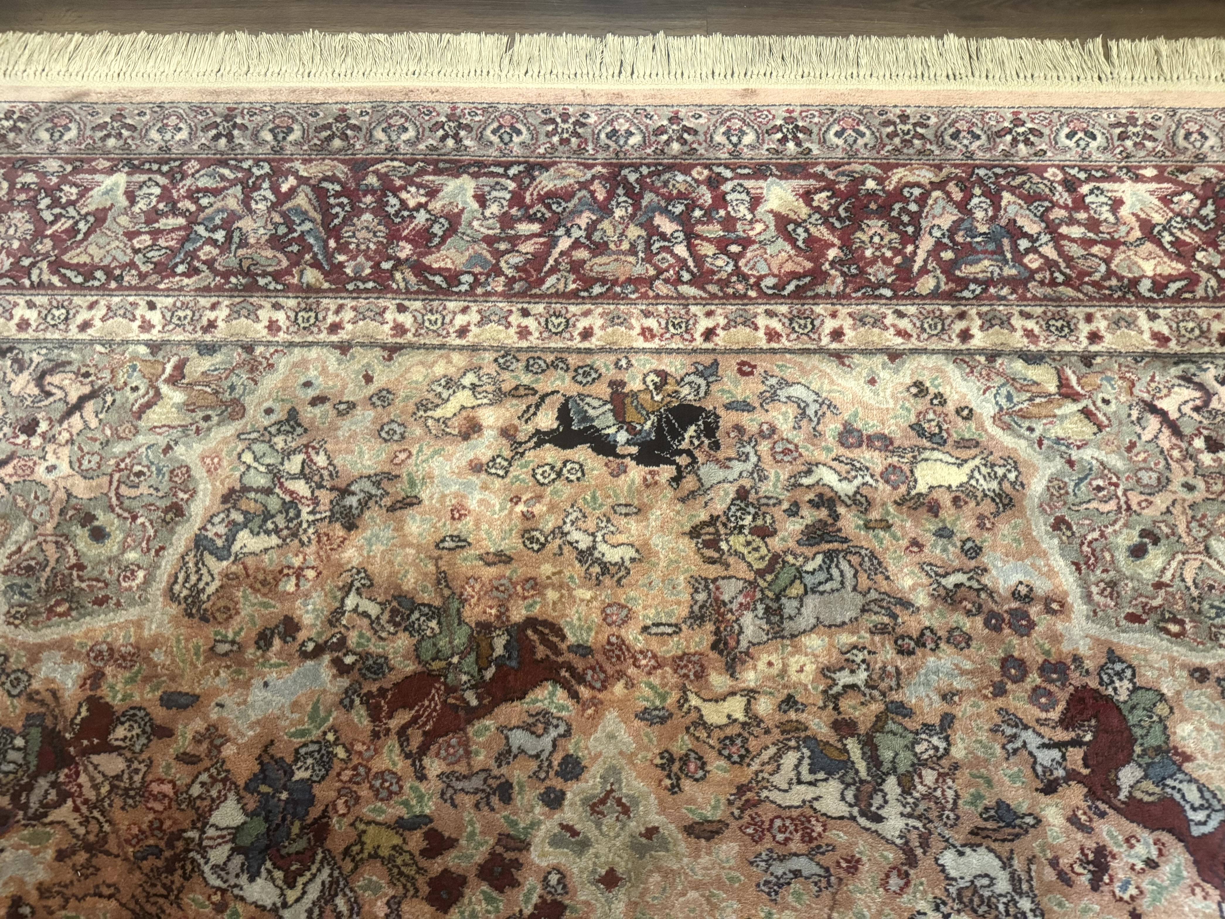 Karastan Rug 8.8 x 12 Persian Hunting Rug #723, Wool Pile Karastan Area Rug, Discontinued Original 700 Series Karastan Carpet, Room Sized - Jewel Rugs