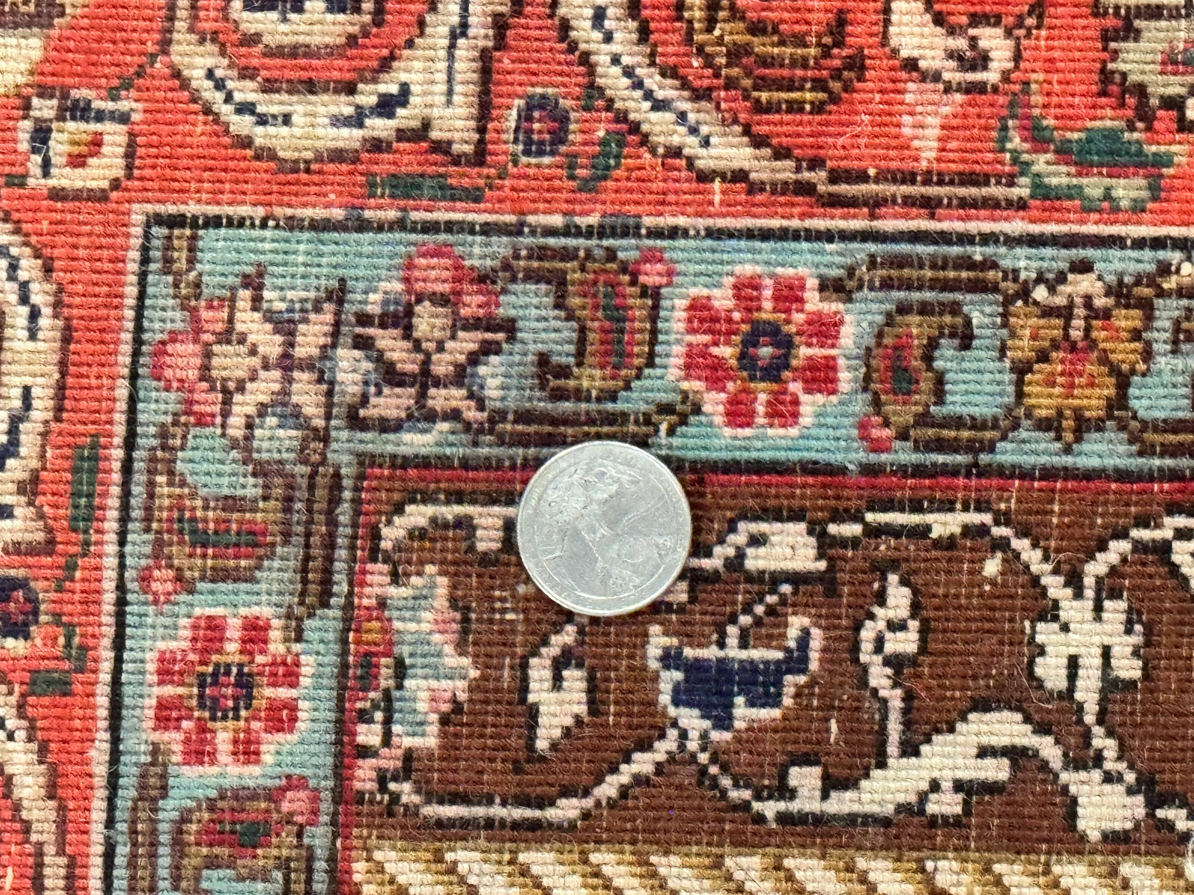 Persian Tabriz Rug 3x4, Navy Blue, Birds, Floral, Prayer Rug, Handmade Wool Rug, Finely Hand Knotted 325 KPSI - Jewel Rugs