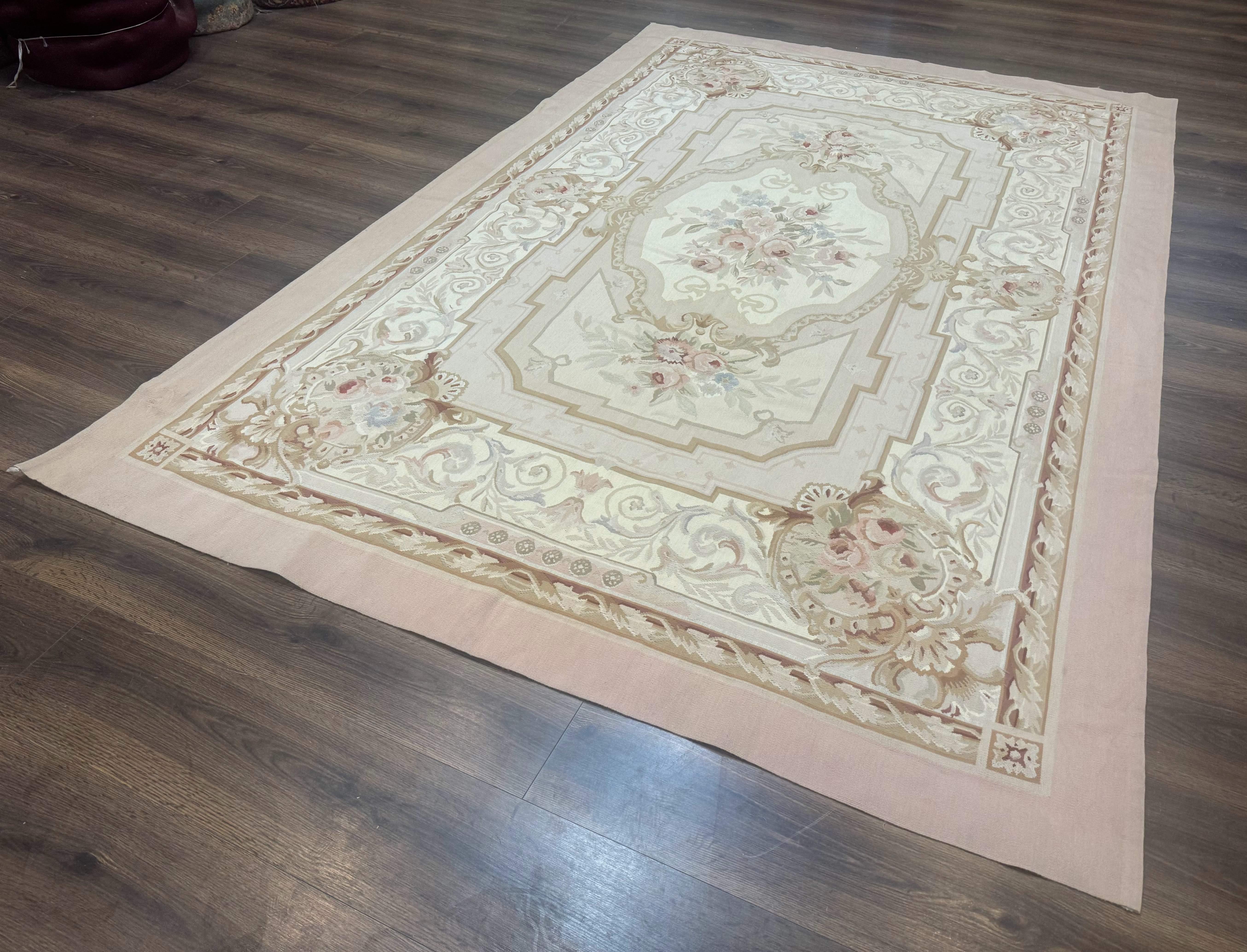Aubusson Rug 6x9, Elegant, Flatweave, French European Design - Jewel Rugs