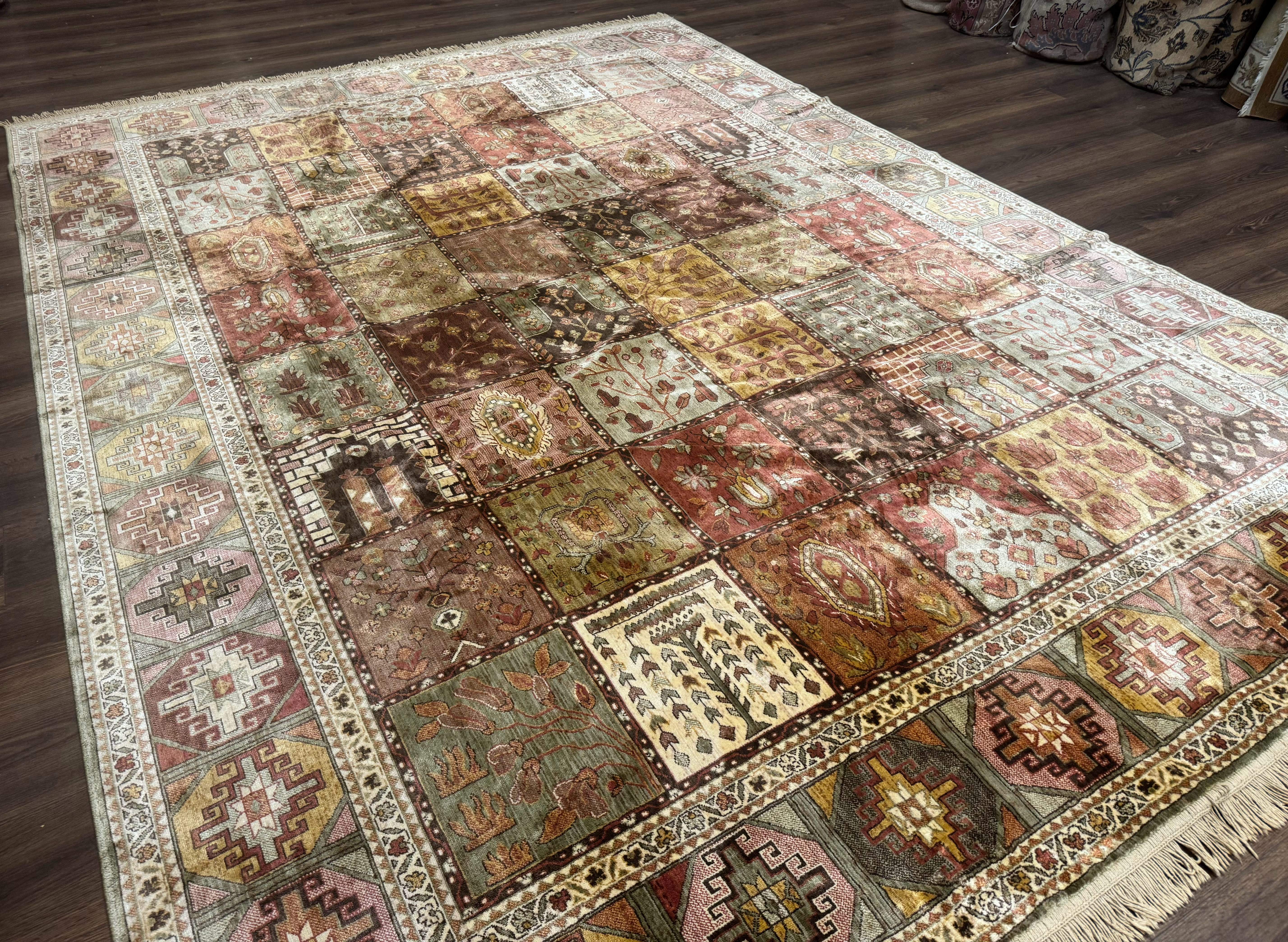 Panel Design Rug 8 x 10.6, Oriental Carpet, Belgium Power Loomed Rug - Jewel Rugs