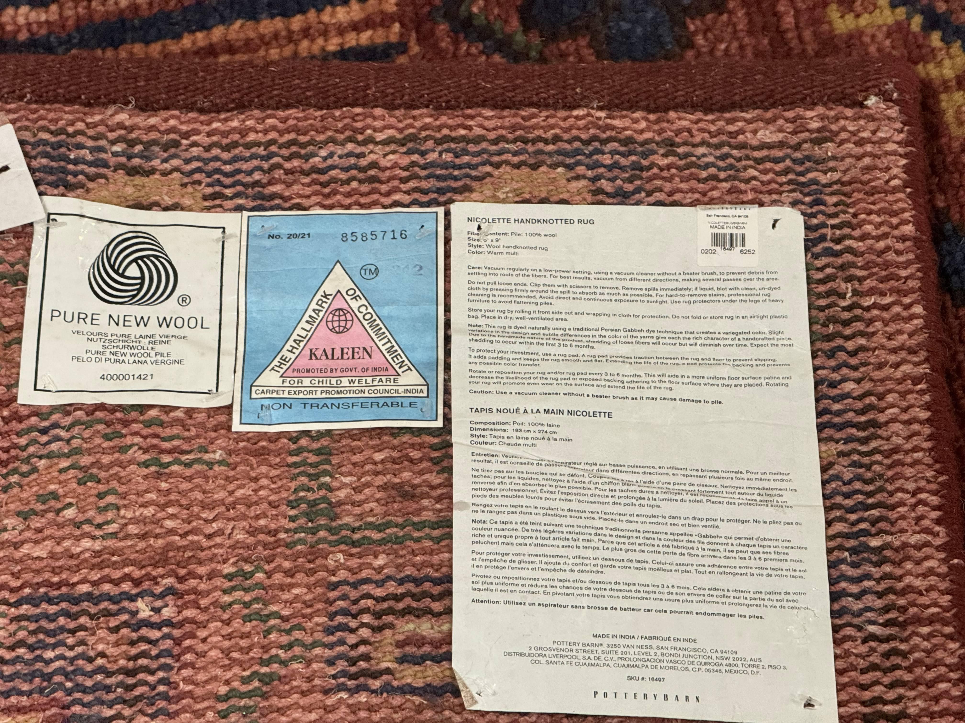 Persian Tribal Heriz Design Rug 6x9, Pottery Barn Rug, Hand Knotted Wool Vintage Rug - Jewel Rugs